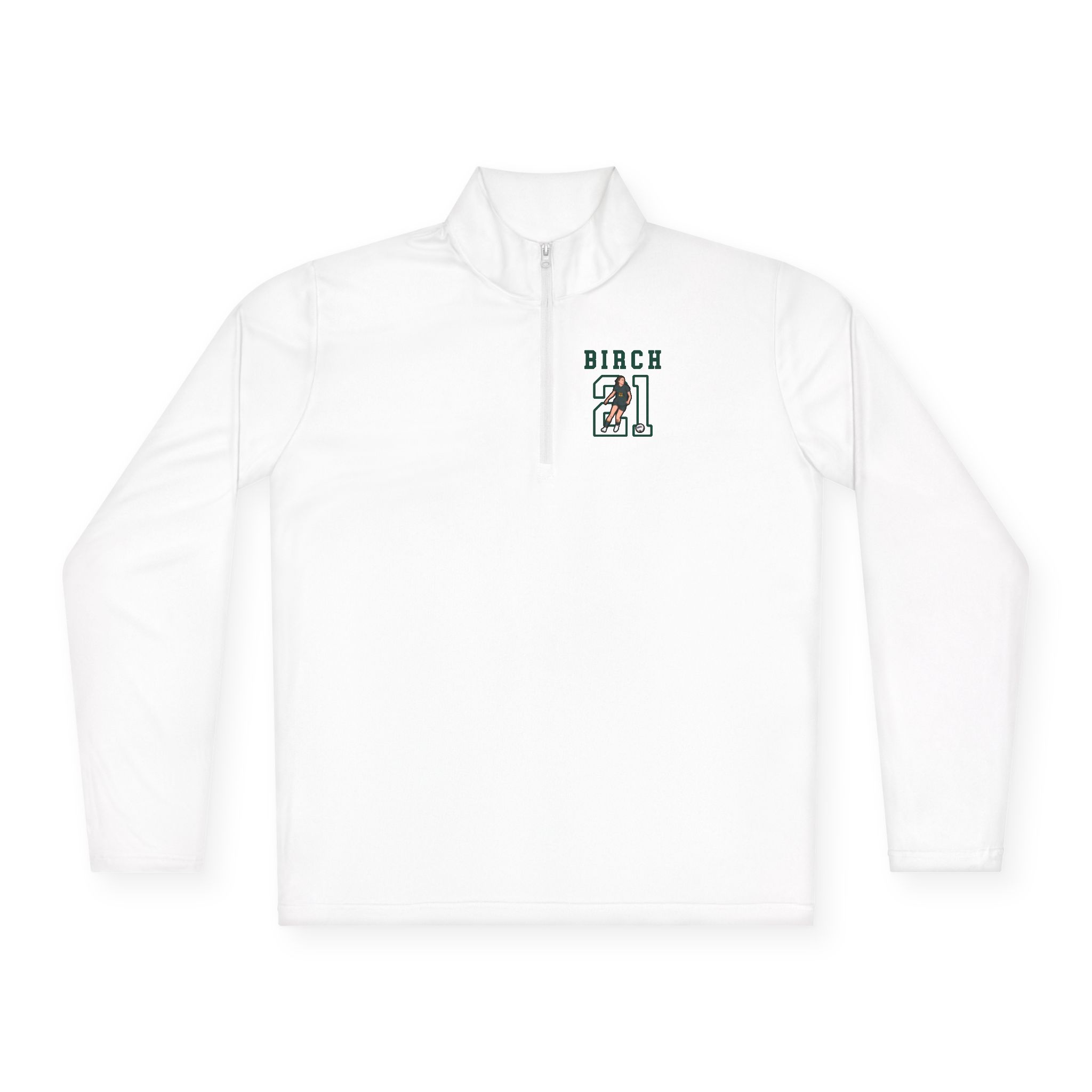 Q-Zip Pullover — character_shirsey in White