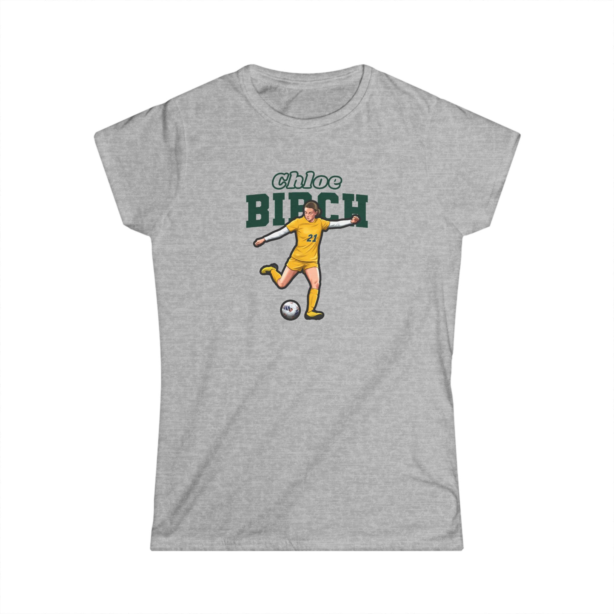 Women's Softstyle Tee — character_name_arch in Grey