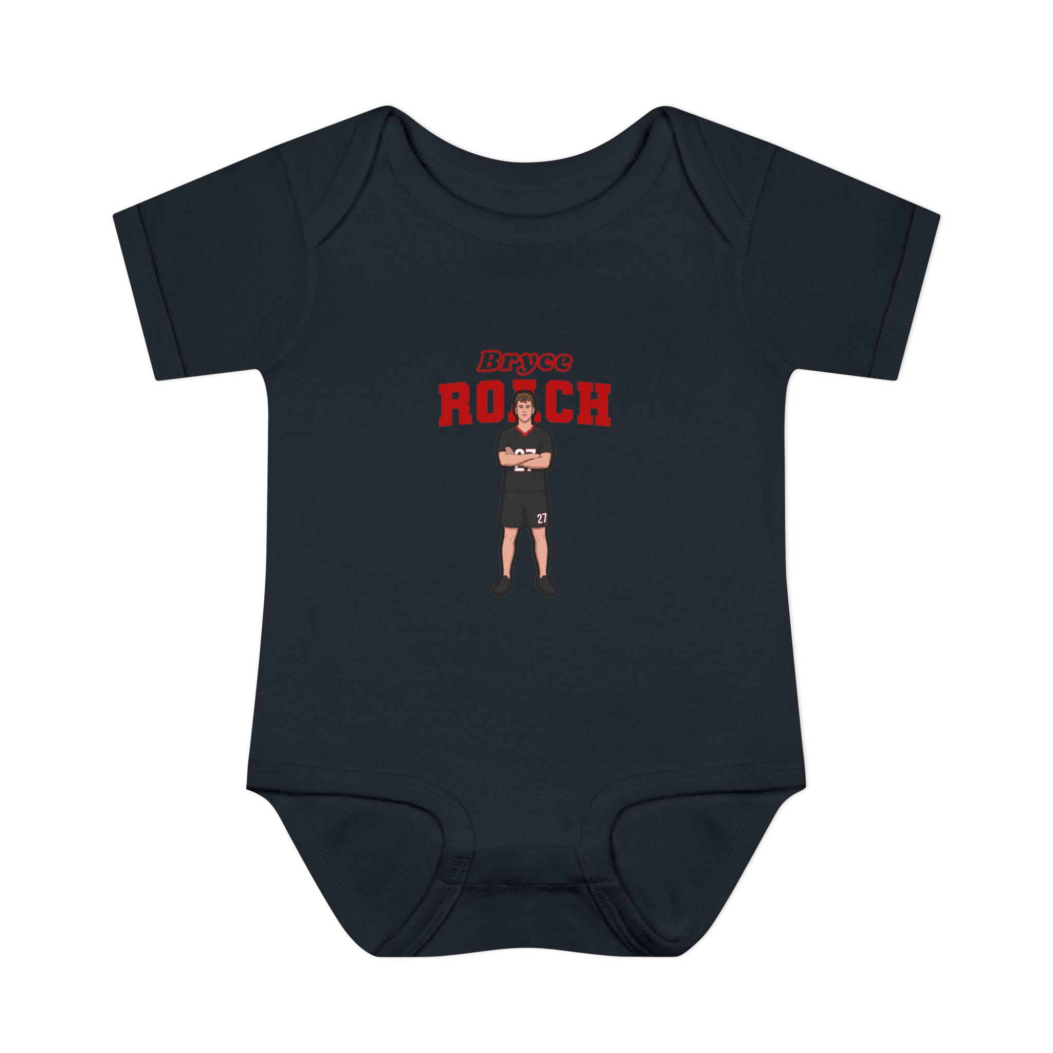 Baby Onesie — character_name_arch in Black