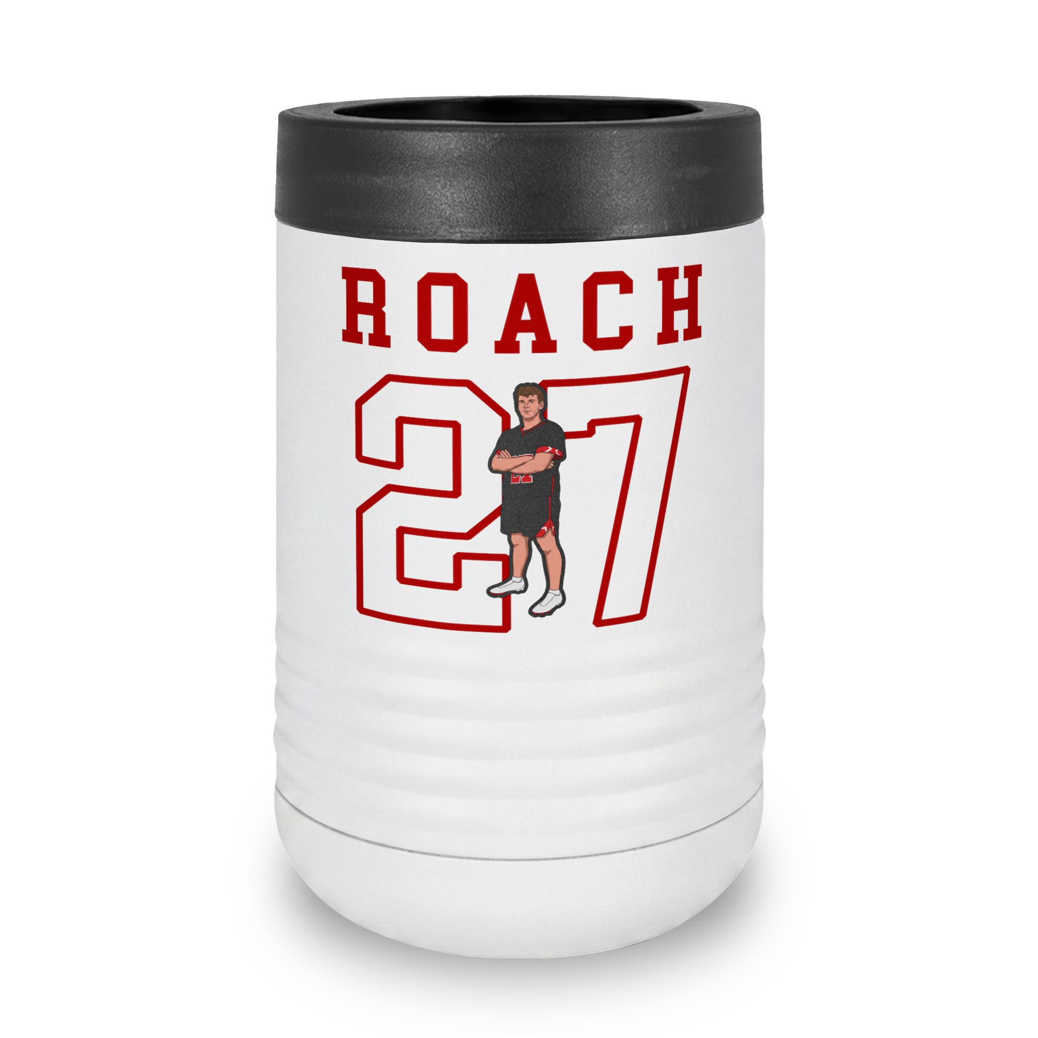 Stainless Can Cooler — character_shirsey in White