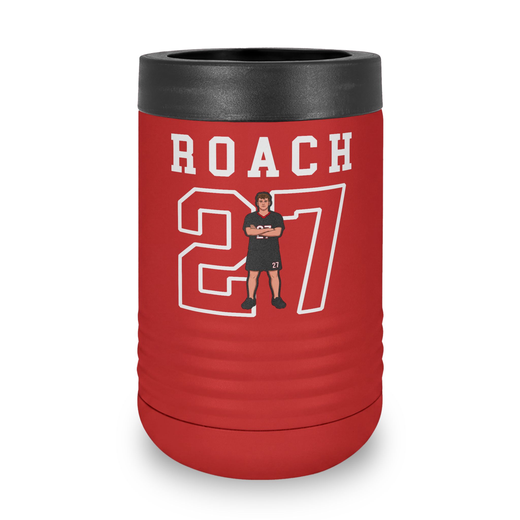 Stainless Can Cooler — character_shirsey in Red