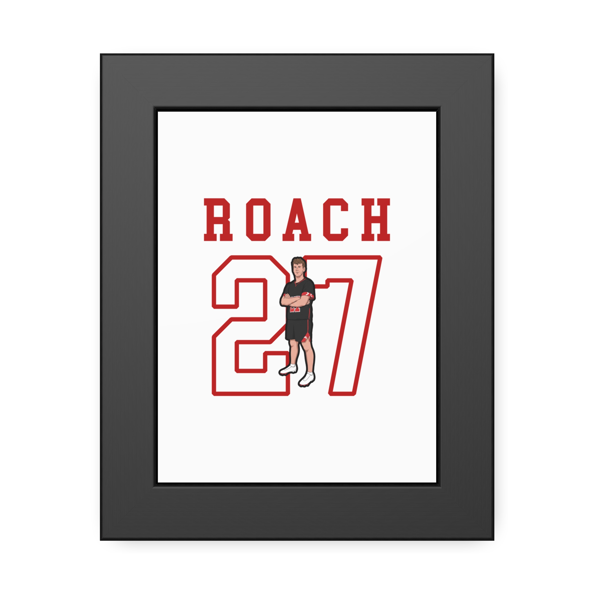 Framed Poster — character_shirsey in Black