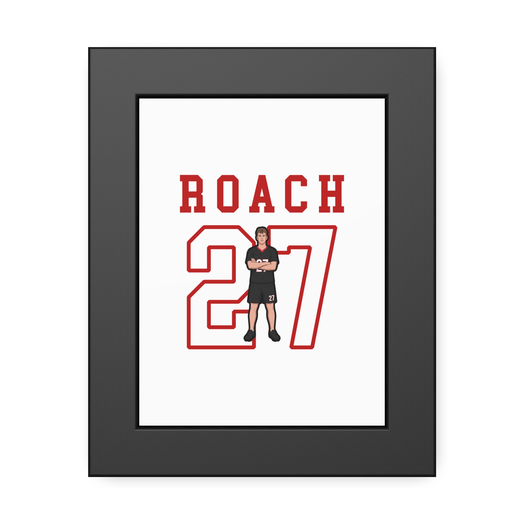 Framed Poster — character_shirsey in Black