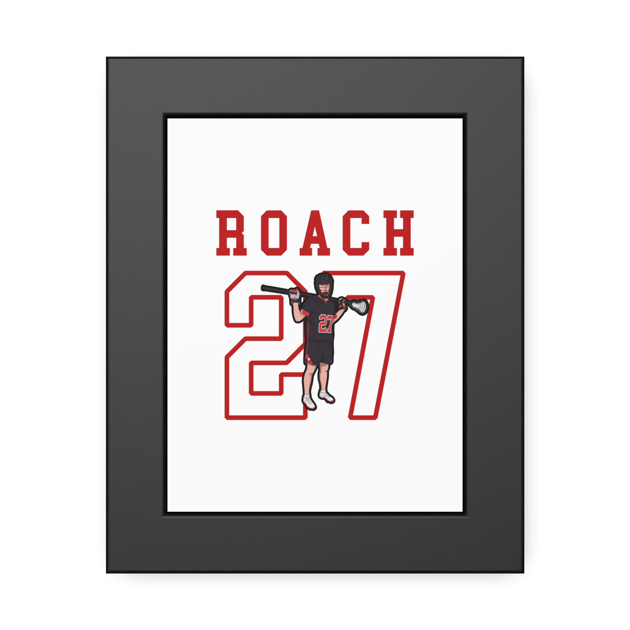Framed Poster — character_shirsey in Black
