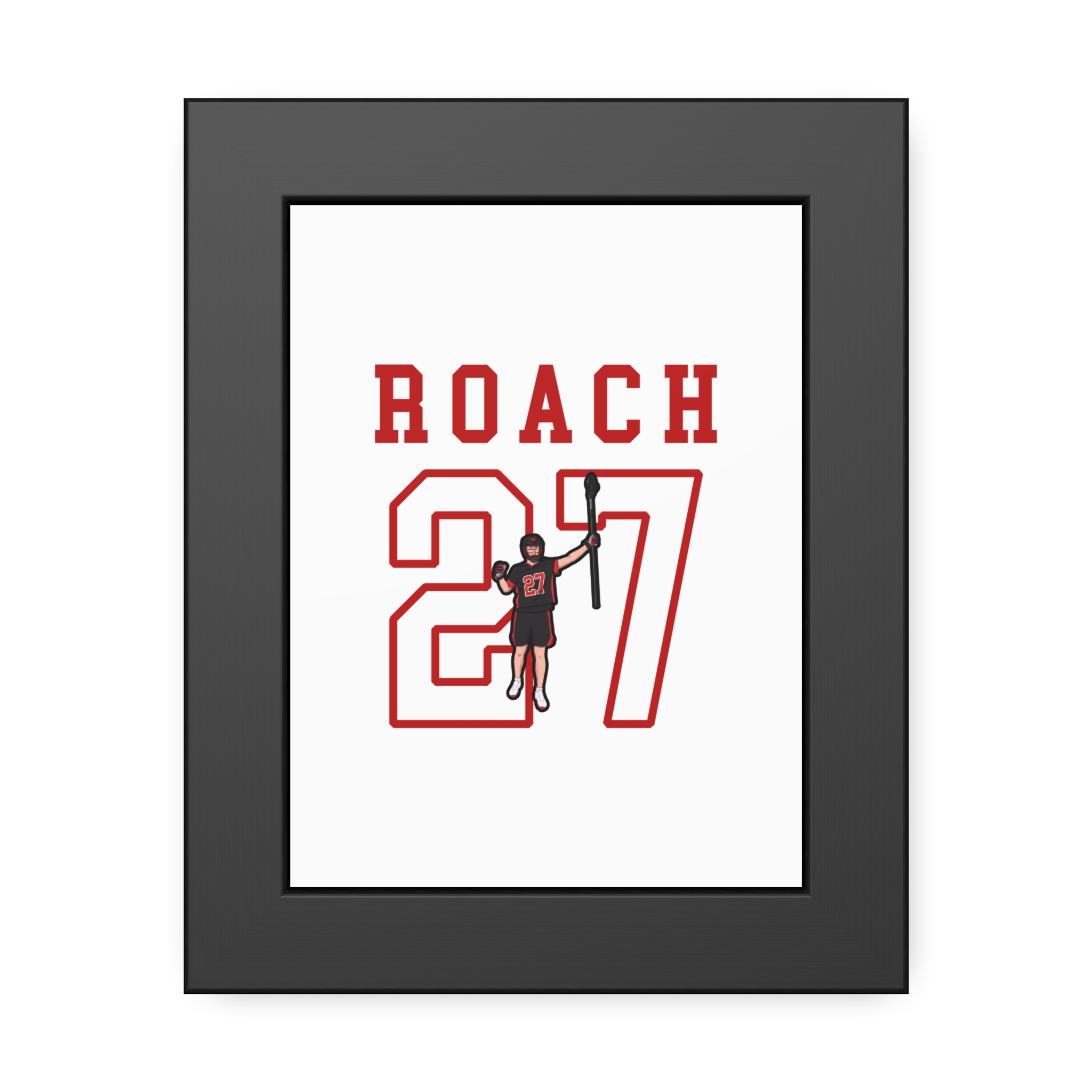 Framed Poster — character_shirsey in Black