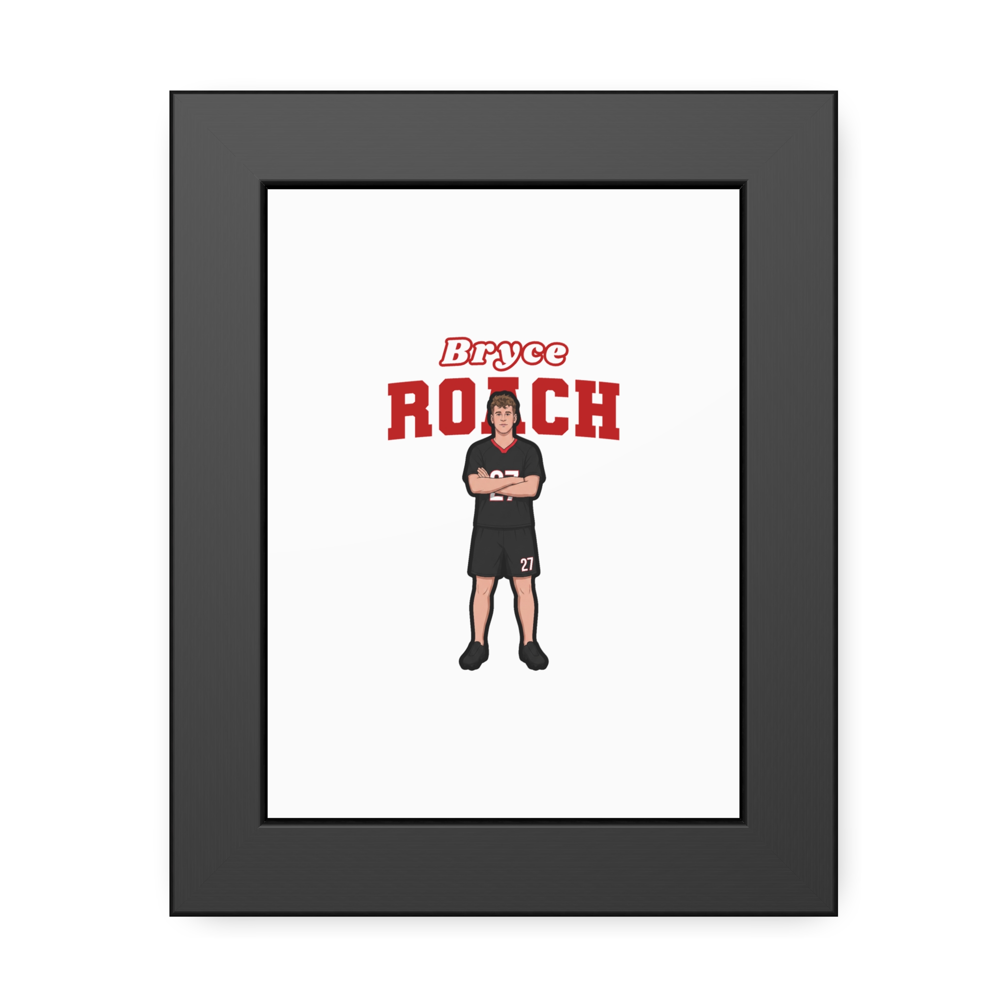 Framed Poster — character_name_arch in Black
