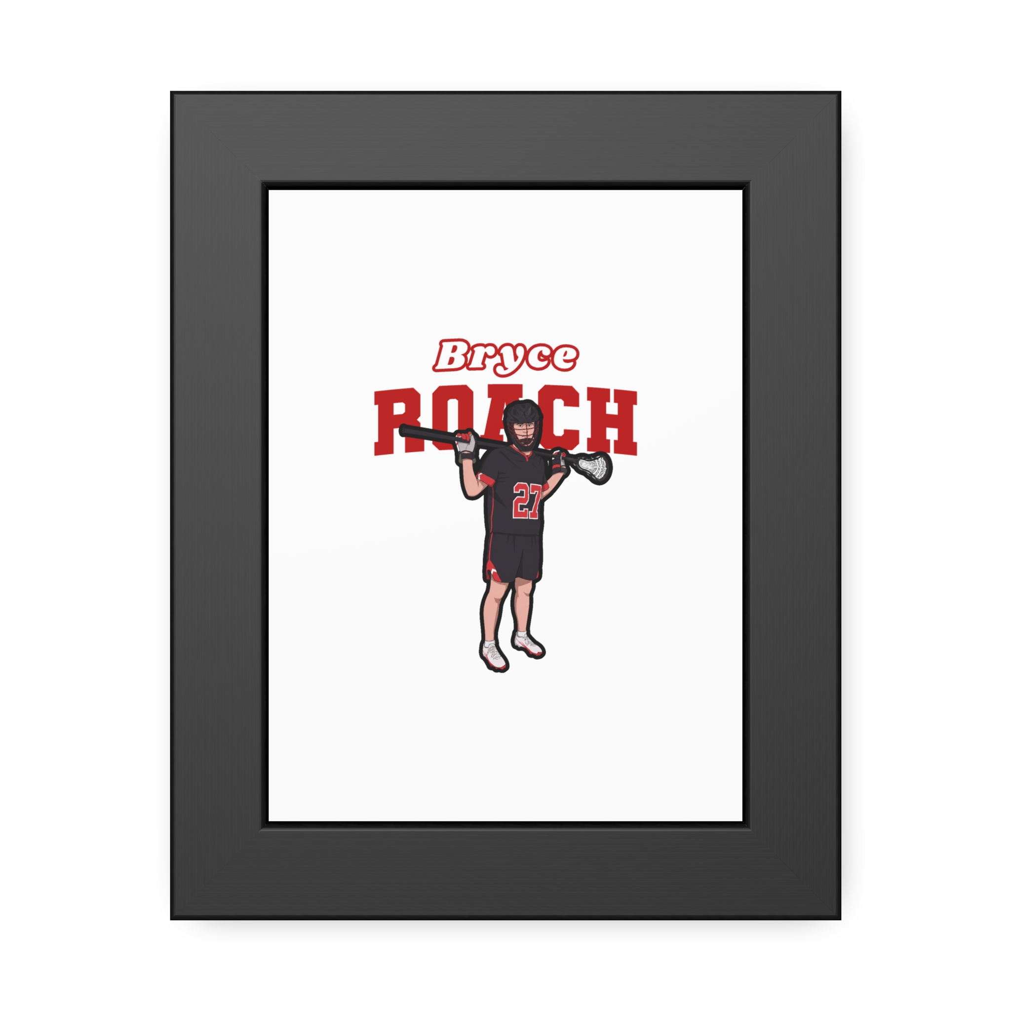 Framed Poster — character_name_arch in Black