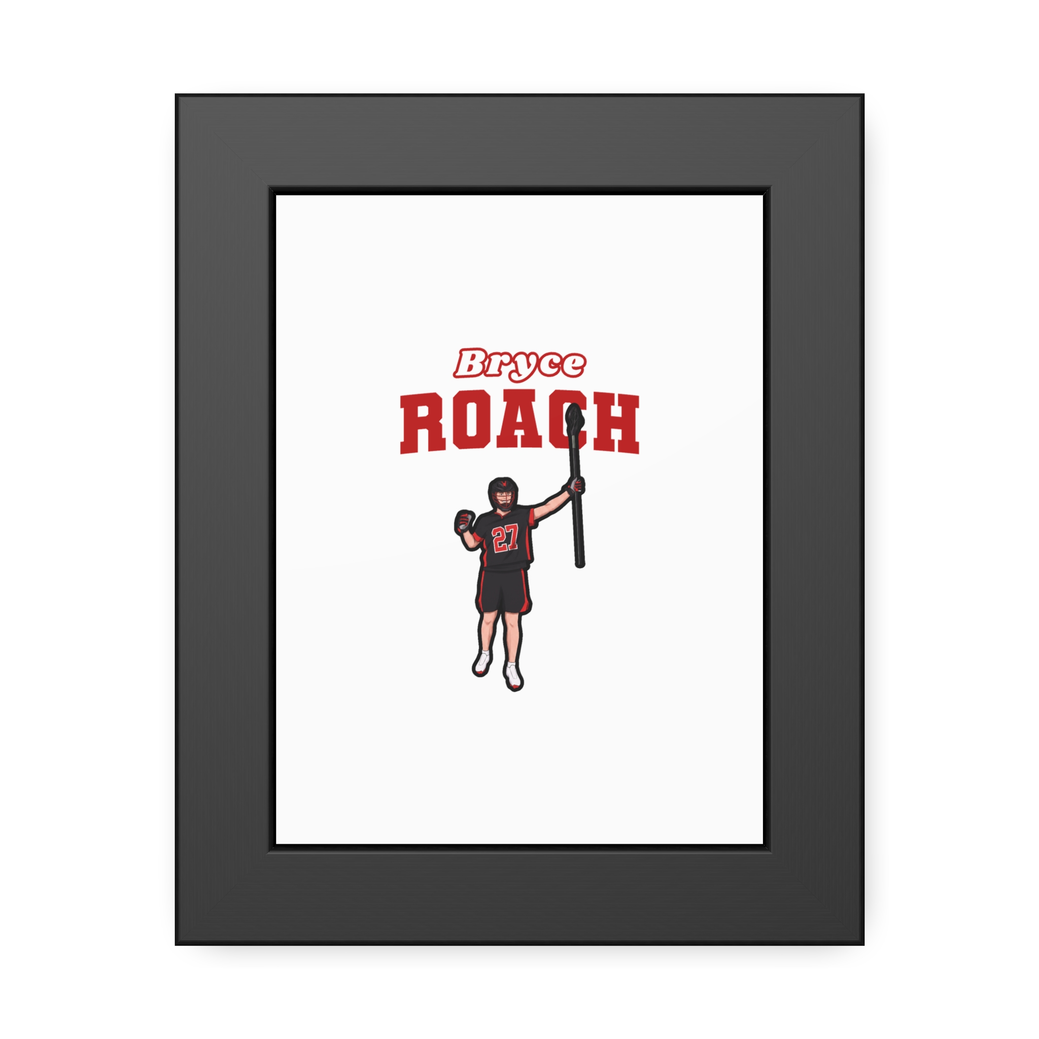 Framed Poster — character_name_arch in Black