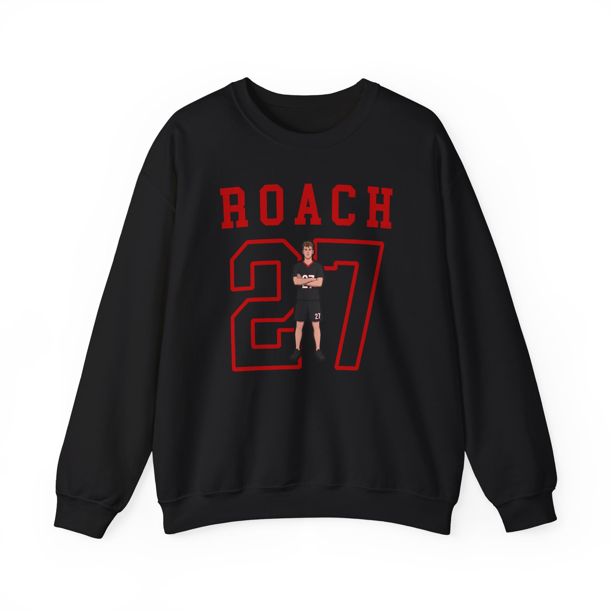 Crewneck Sweatshirt — character_shirsey in Black