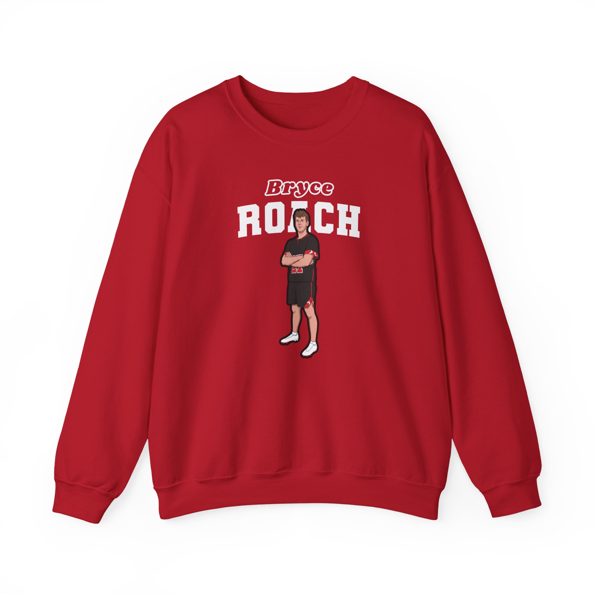 Crewneck Sweatshirt — character_name_arch in Red