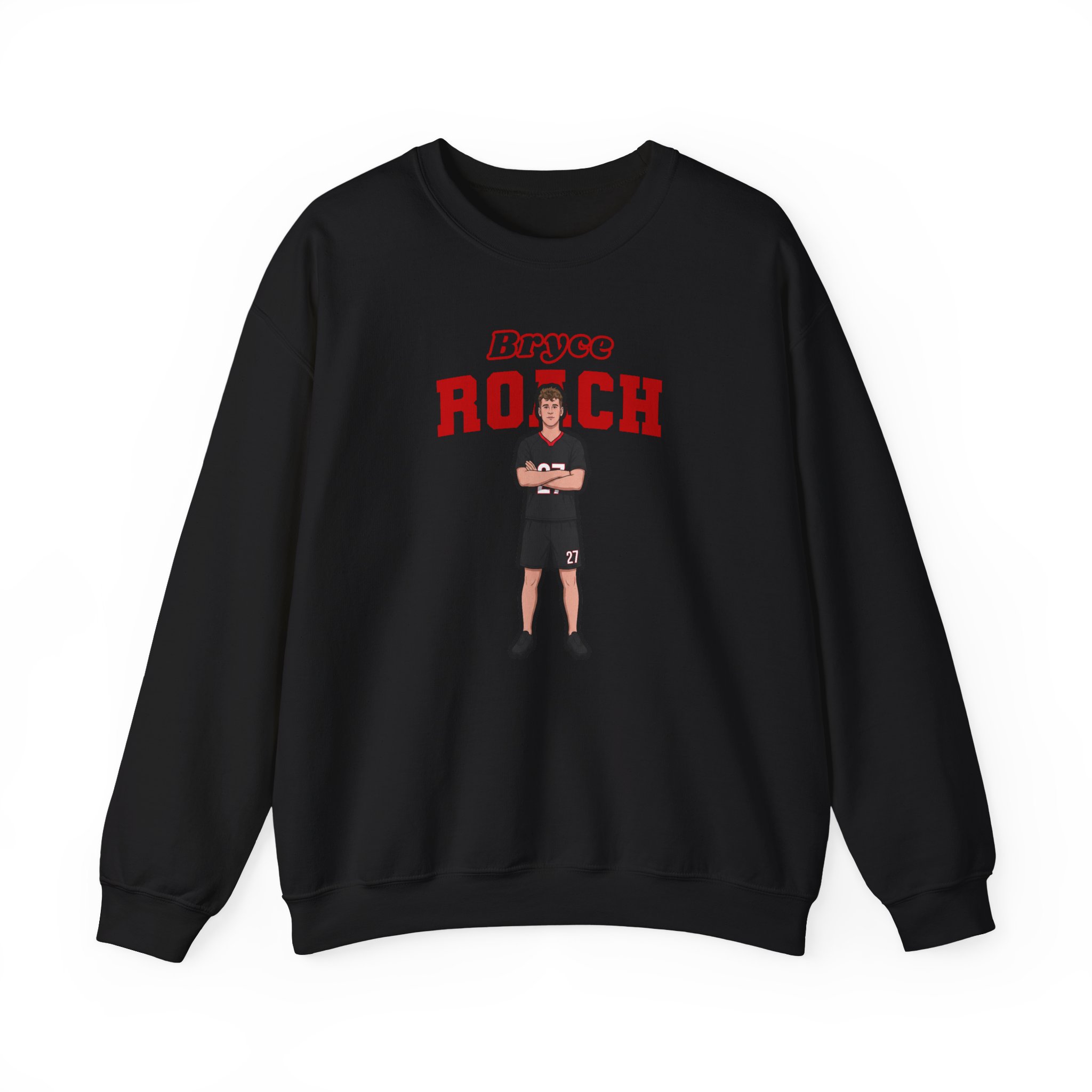 Crewneck Sweatshirt — character_name_arch in Black