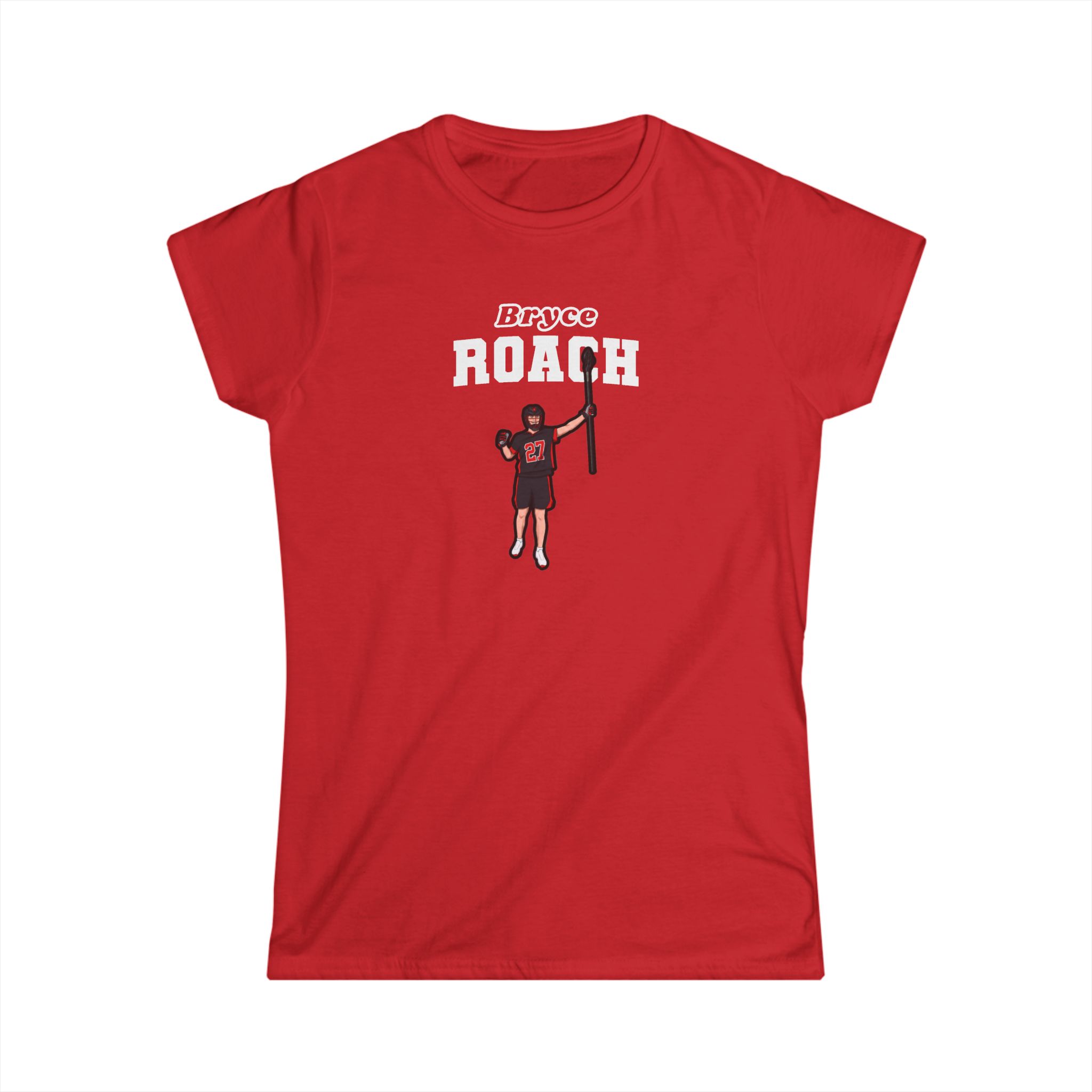 Women's Softstyle Tee — character_name_arch in Red