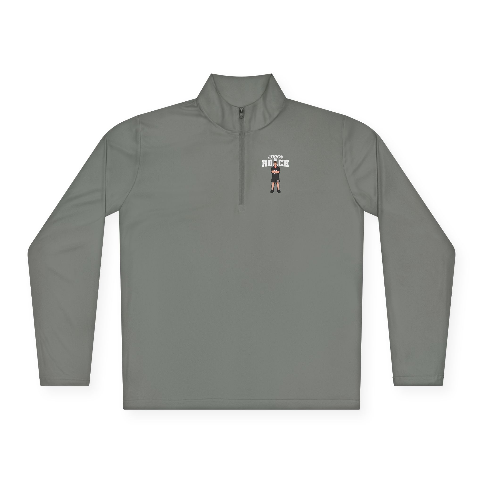 Q-Zip Pullover — character_name_arch in Grey