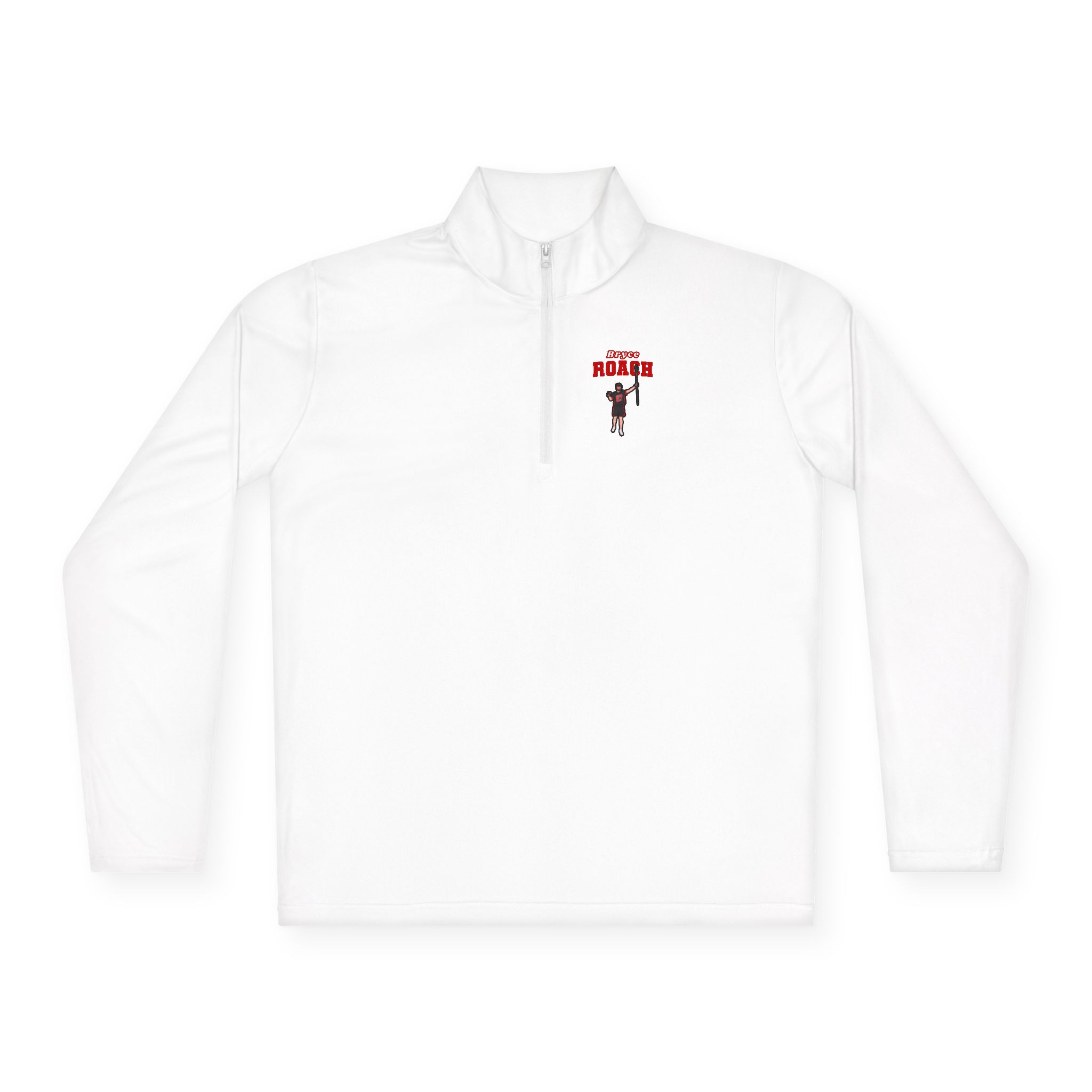Q-Zip Pullover — character_name_arch in White