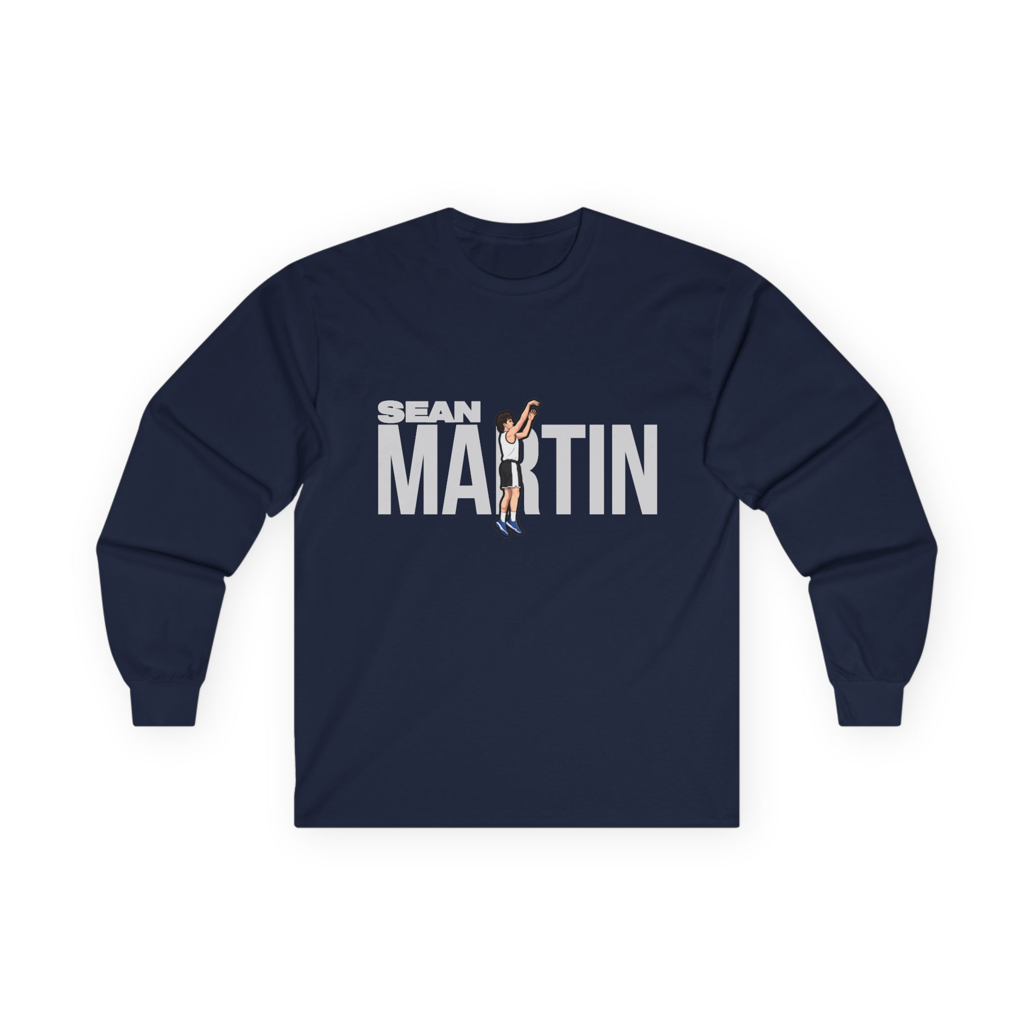 Long Sleeve Tee — character_player_name in Navy