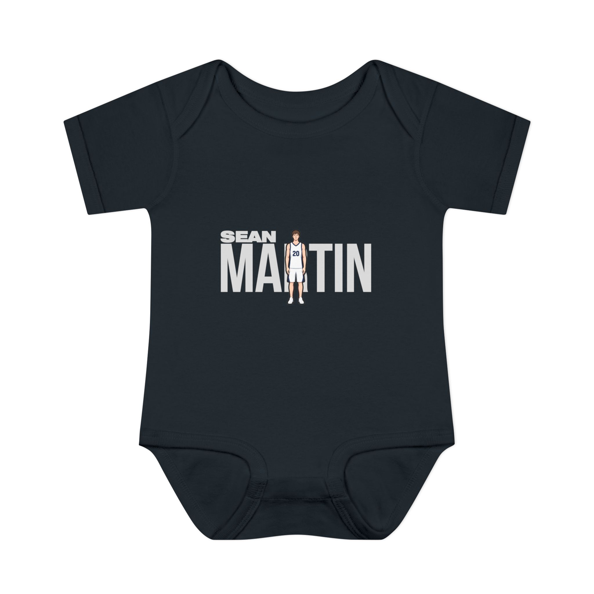 Baby Onesie — character_player_name in Black