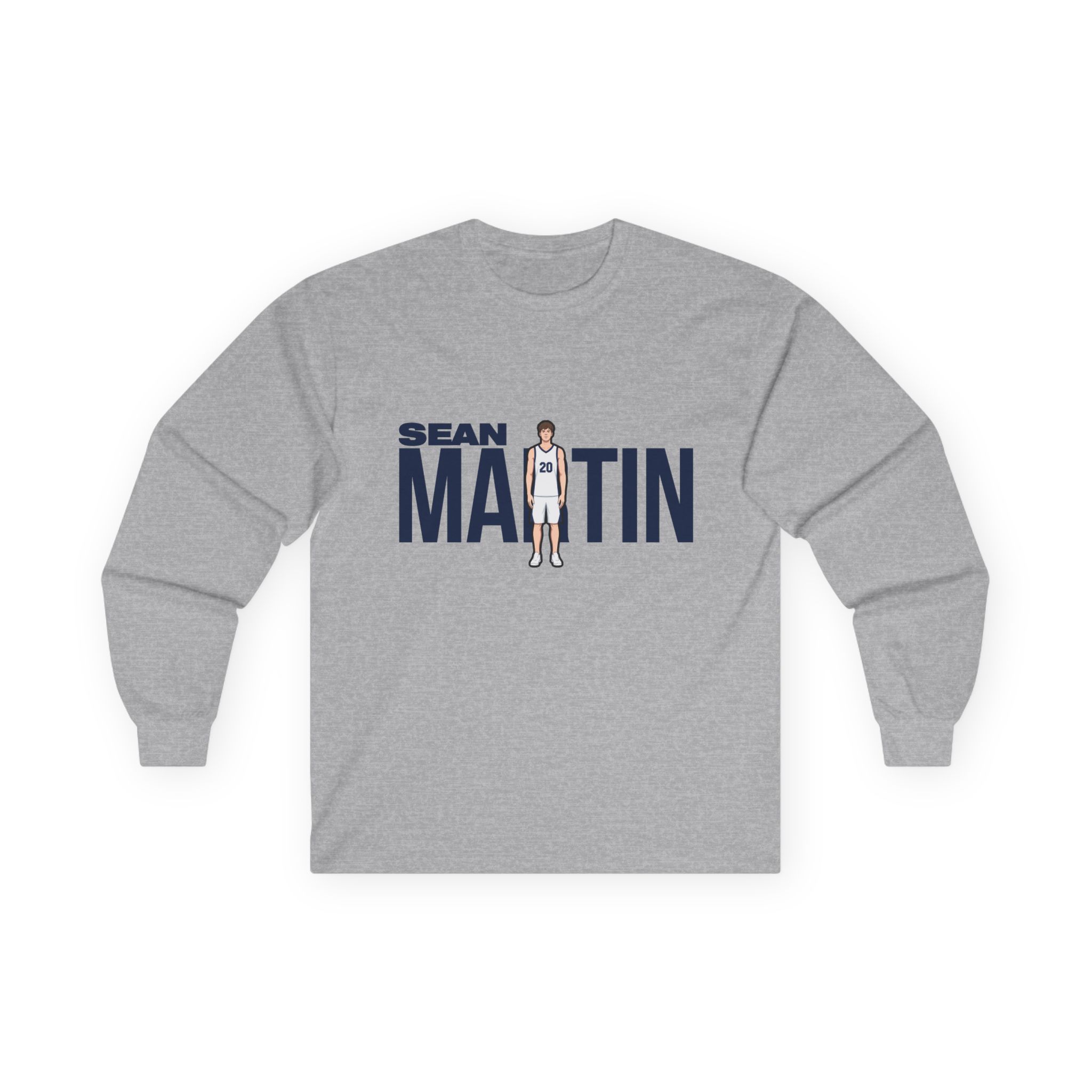 Long Sleeve Tee — character_player_name in Grey
