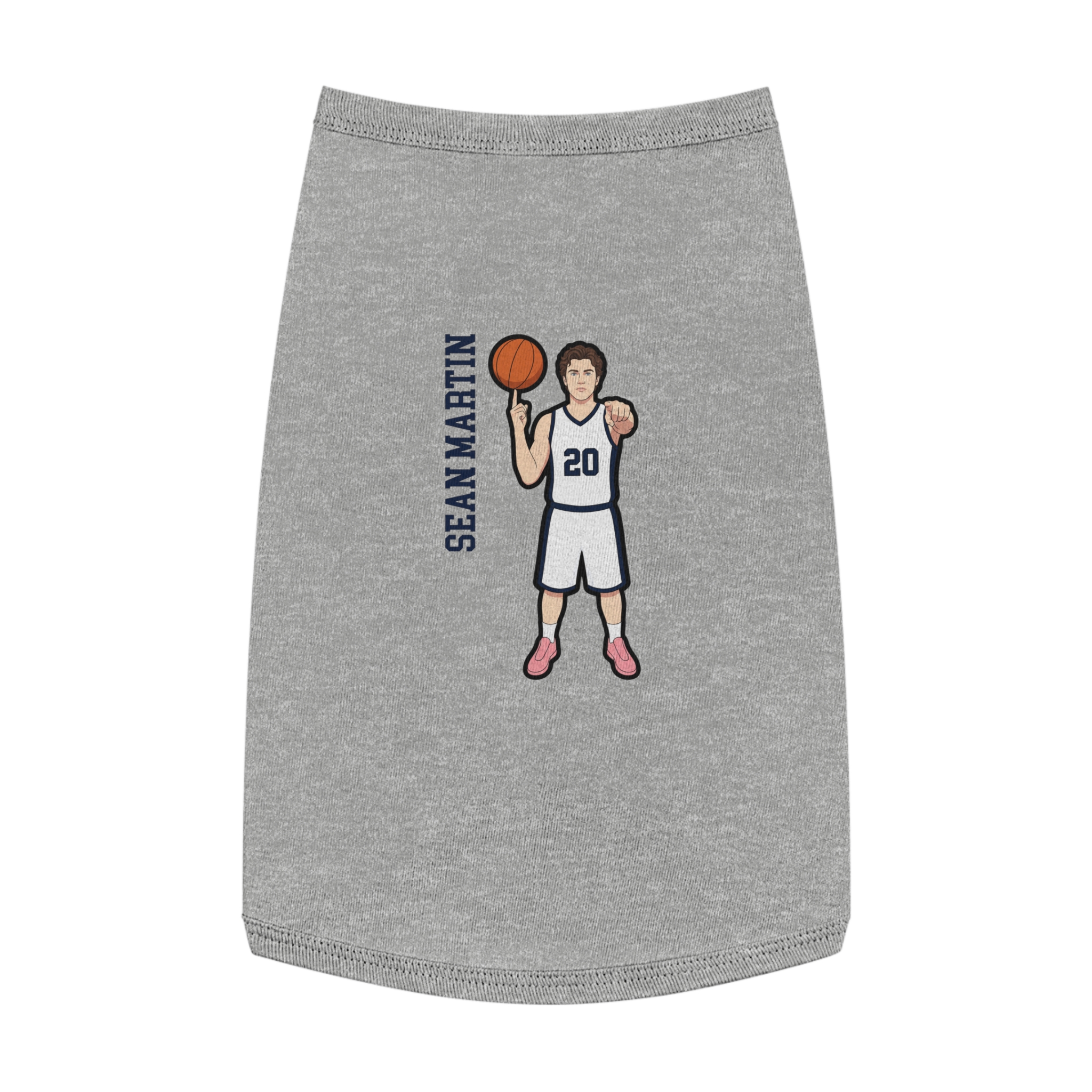 Pet Tank Top — character_name_vertical in White