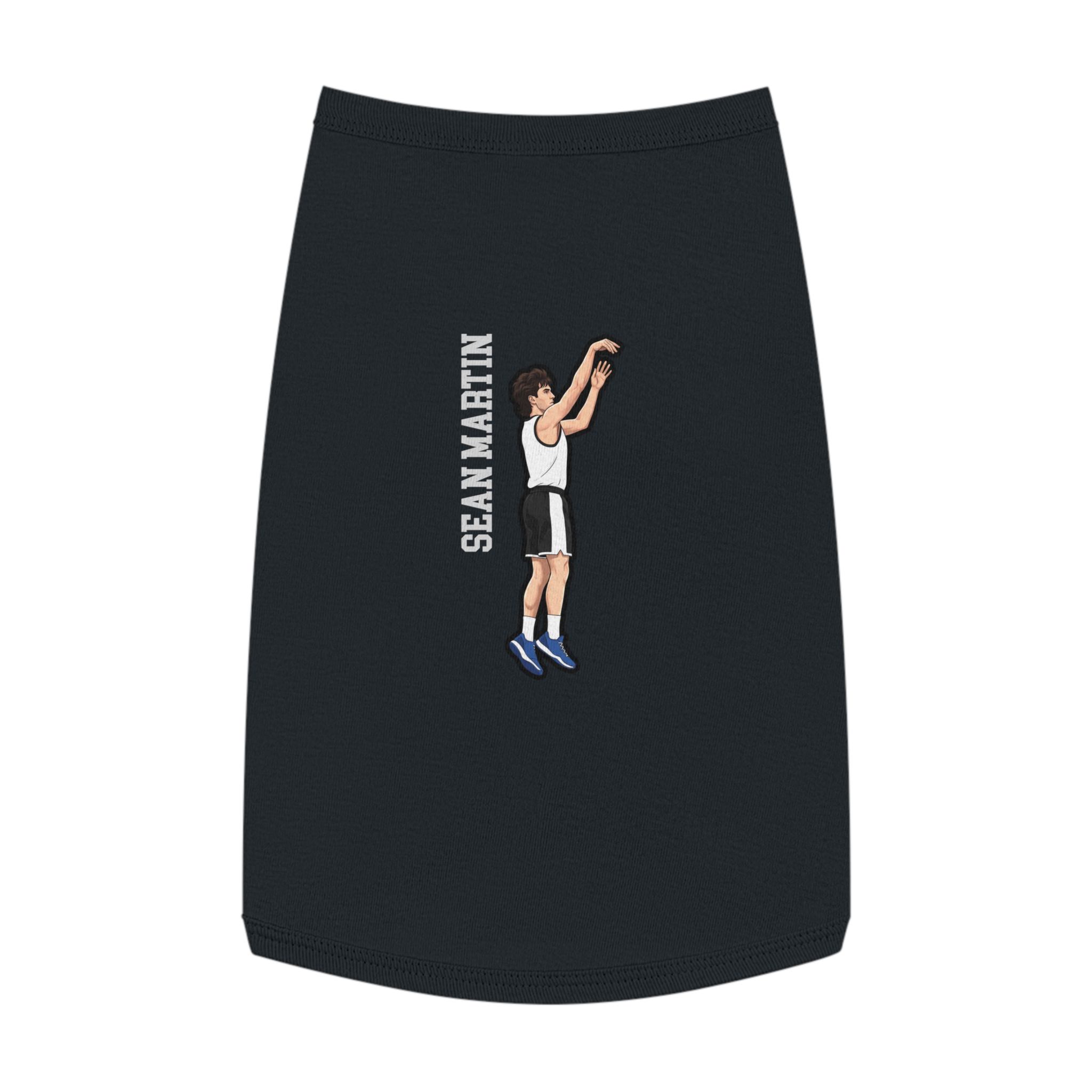 Pet Tank Top — character_name_vertical in Black