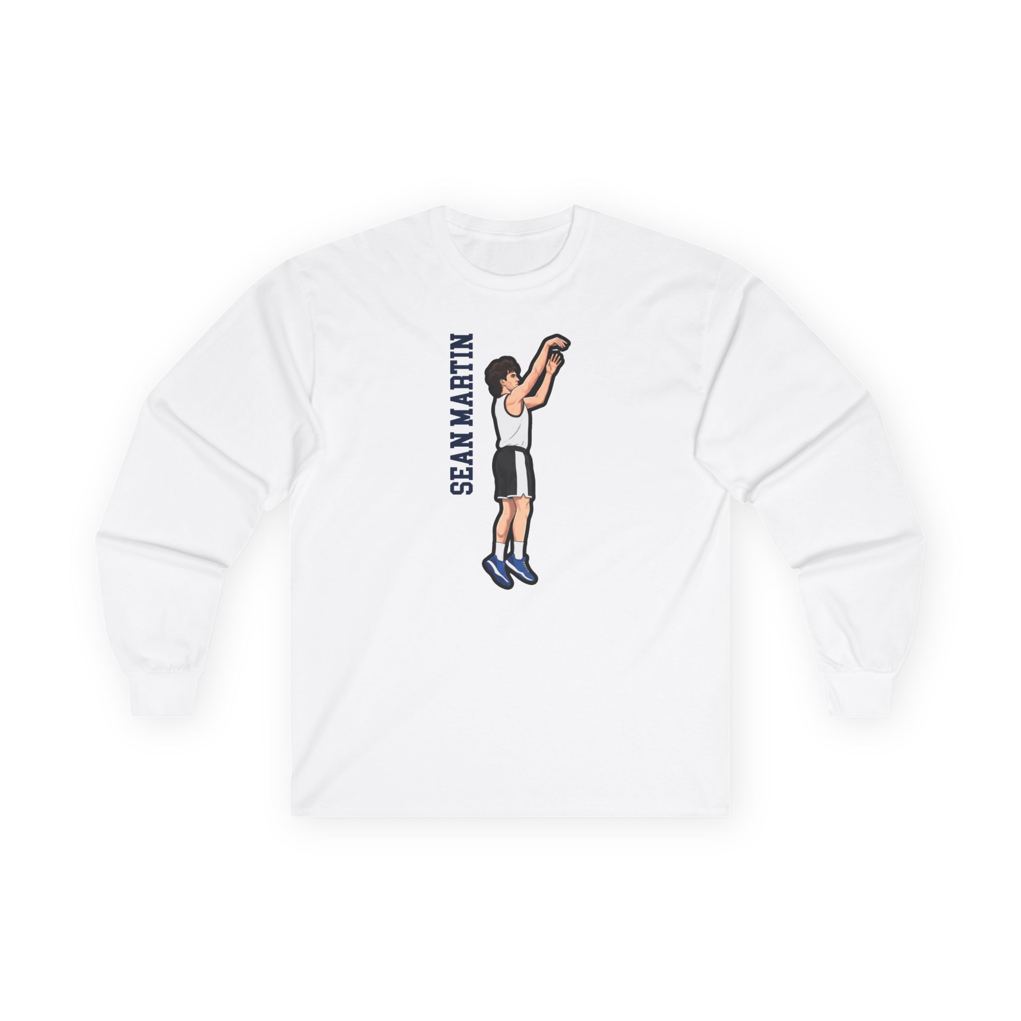 Long Sleeve Tee — character_name_vertical in White