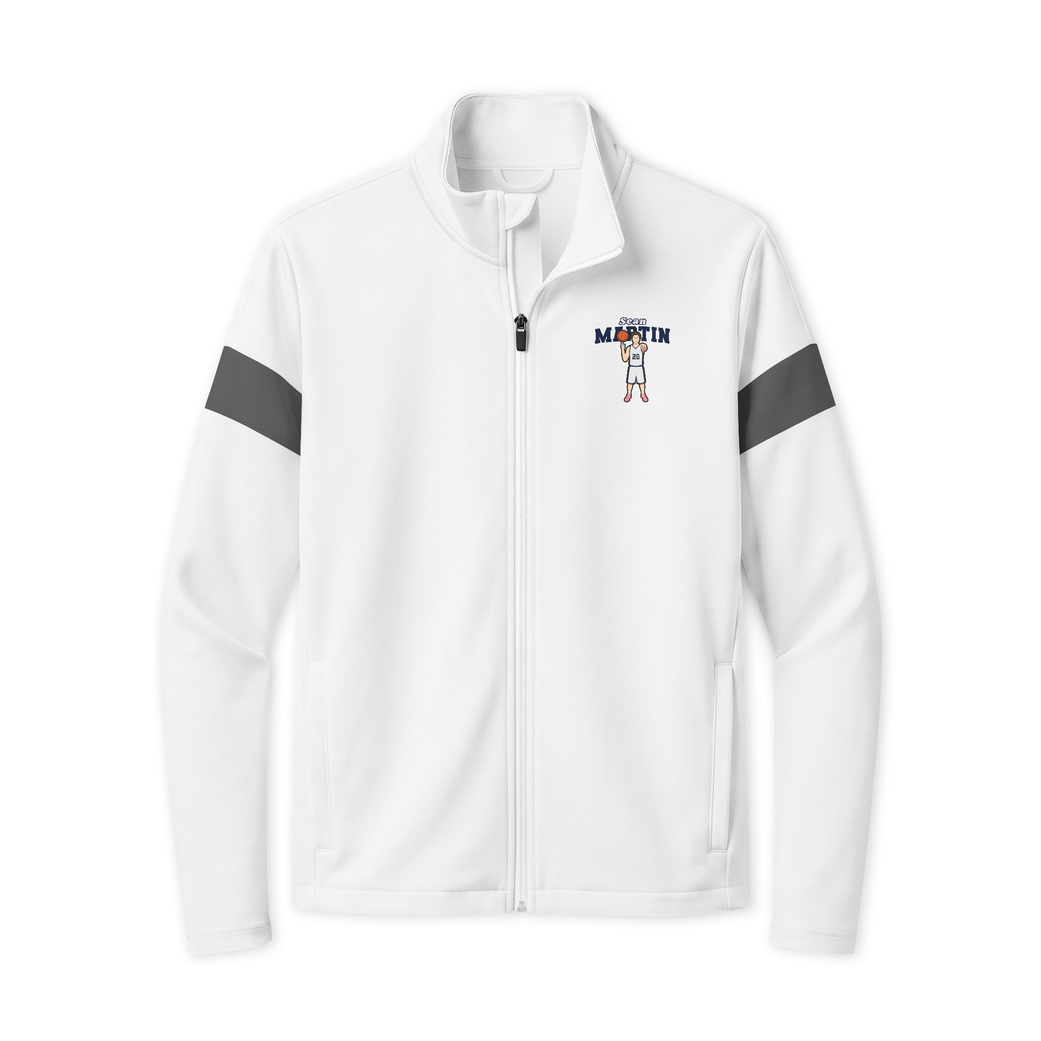 Travel Full-Zip Jacket — character_name_arch in White/ Iron Grey