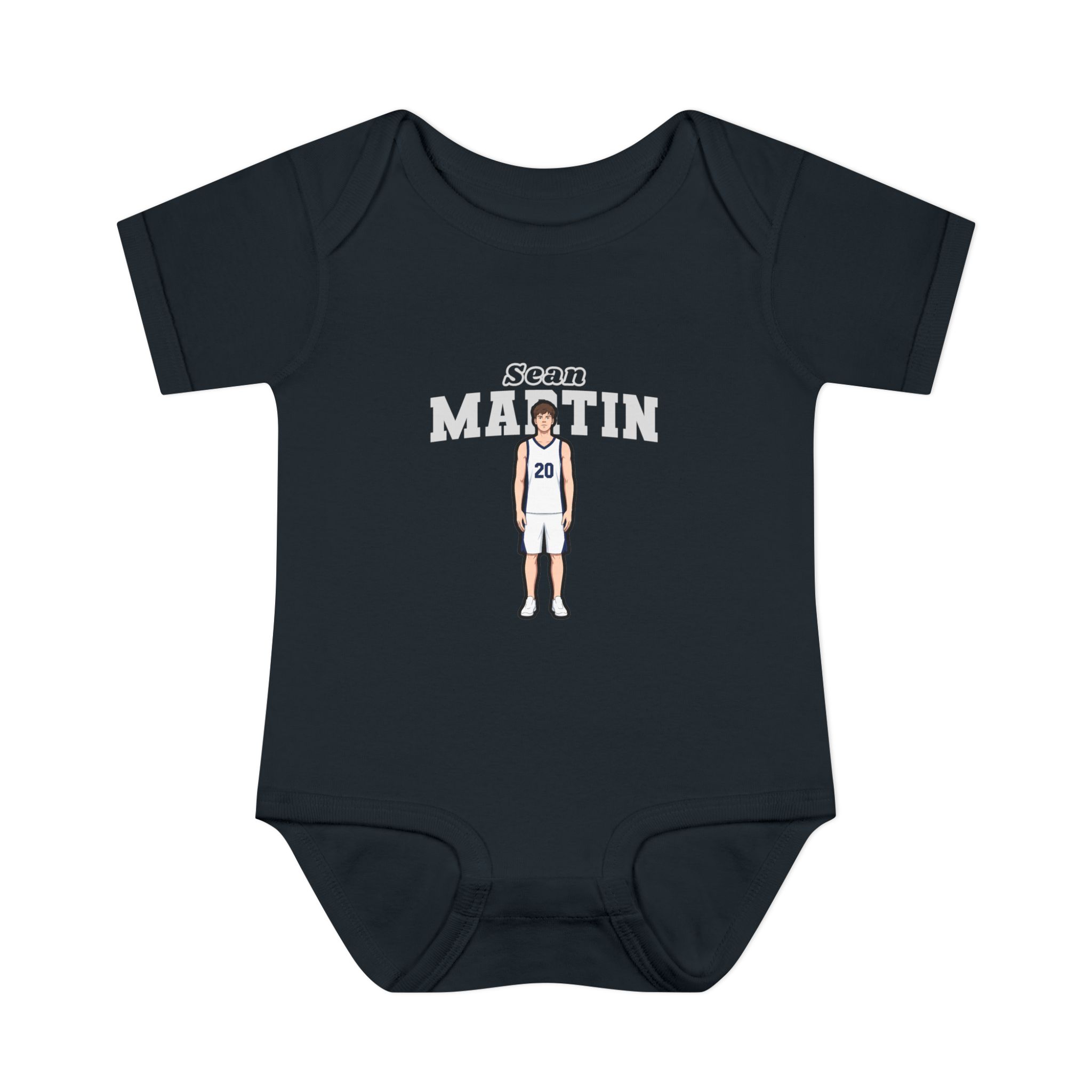Baby Onesie — character_name_arch in Black