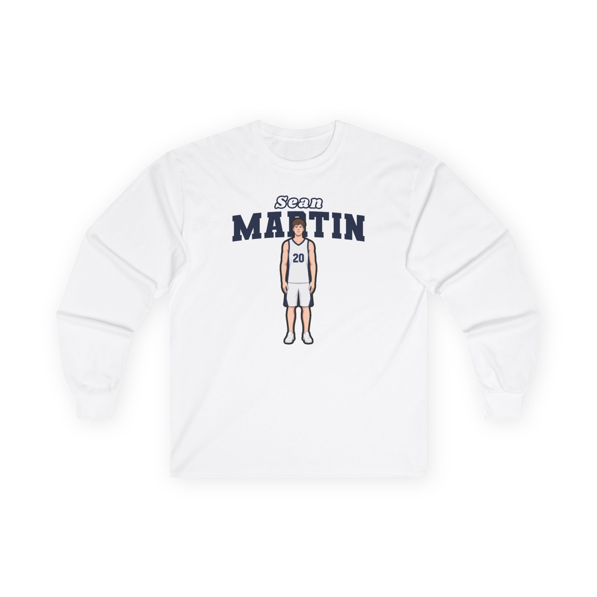 Long Sleeve Tee — character_name_arch in White