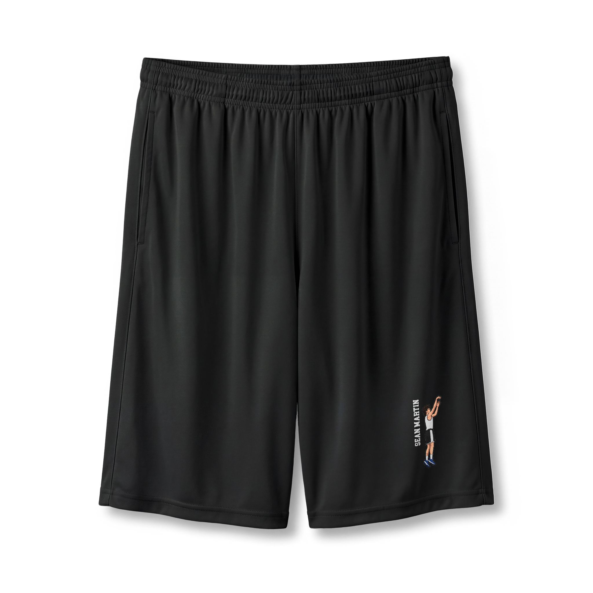 Shorts — character_name_vertical in Black