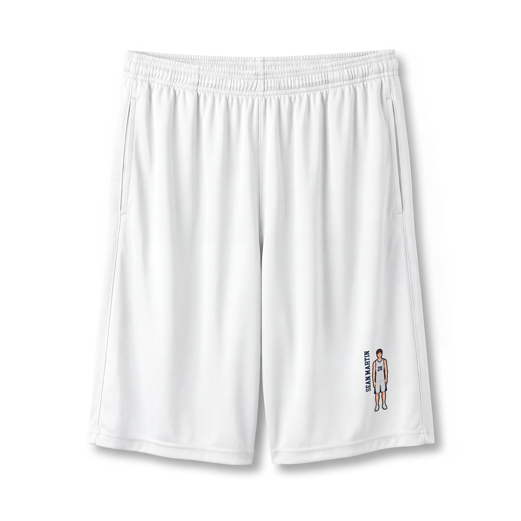 Shorts — character_name_vertical in White