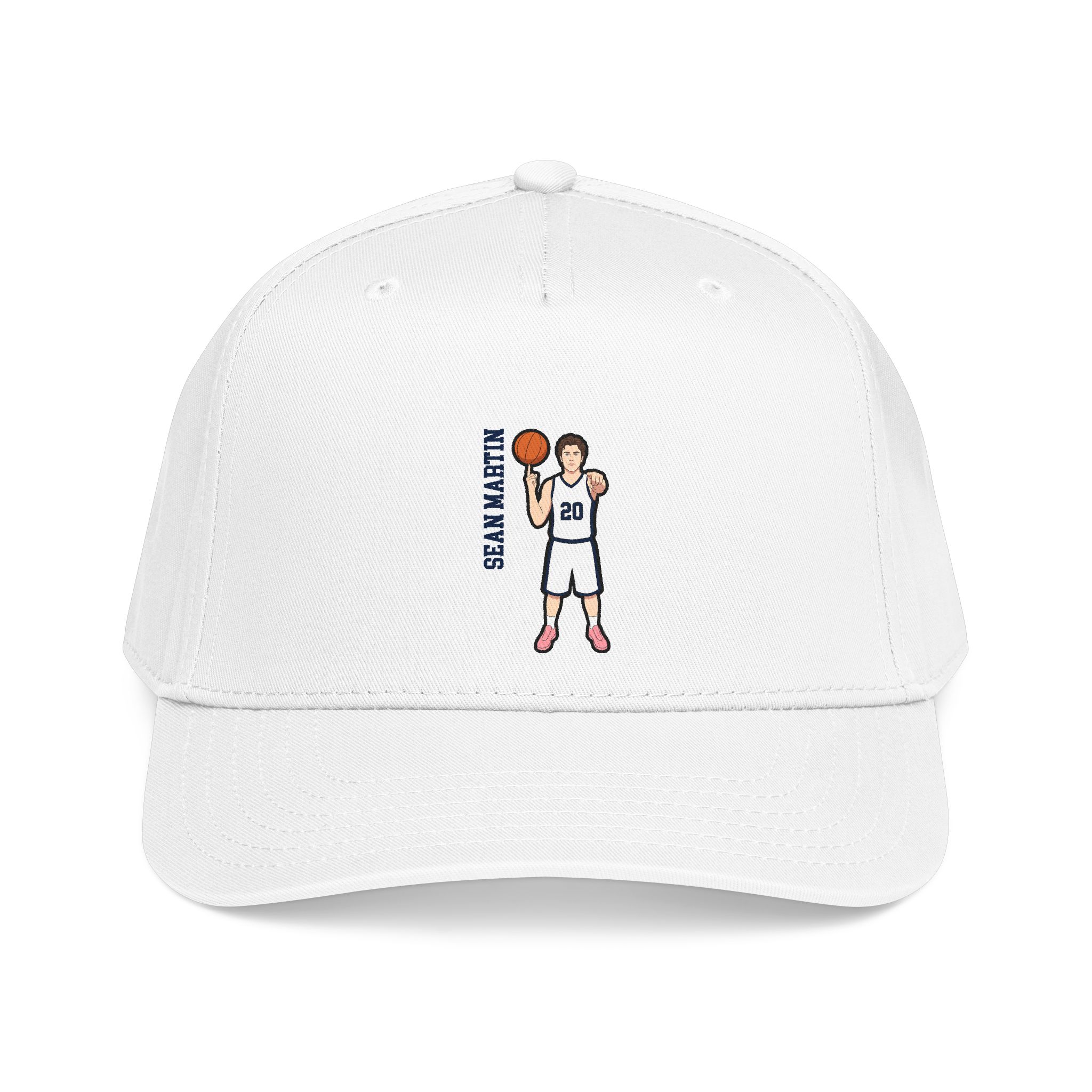 Baseball Cap — character_name_vertical in White