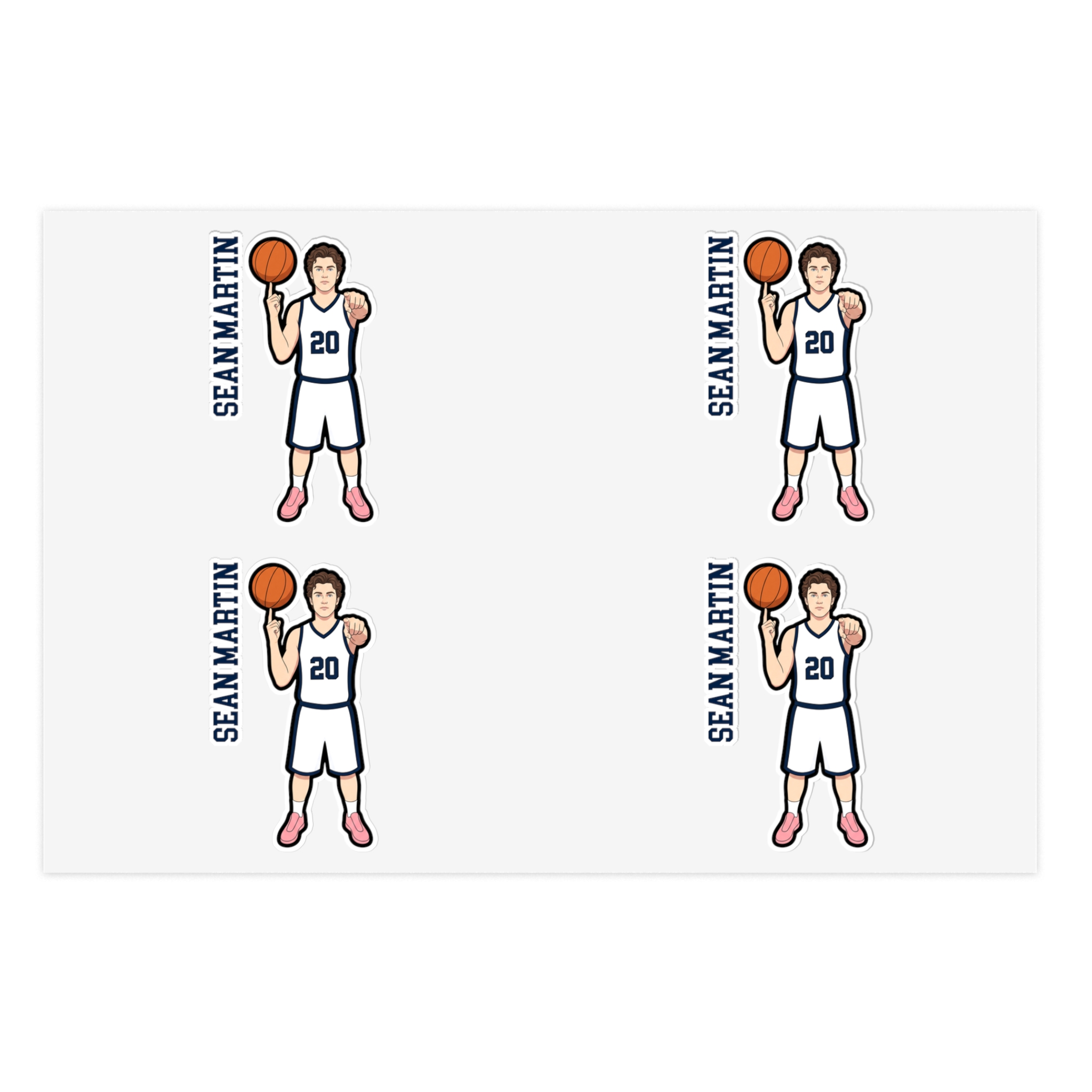 Sticker Sheet — character_name_vertical in Classic