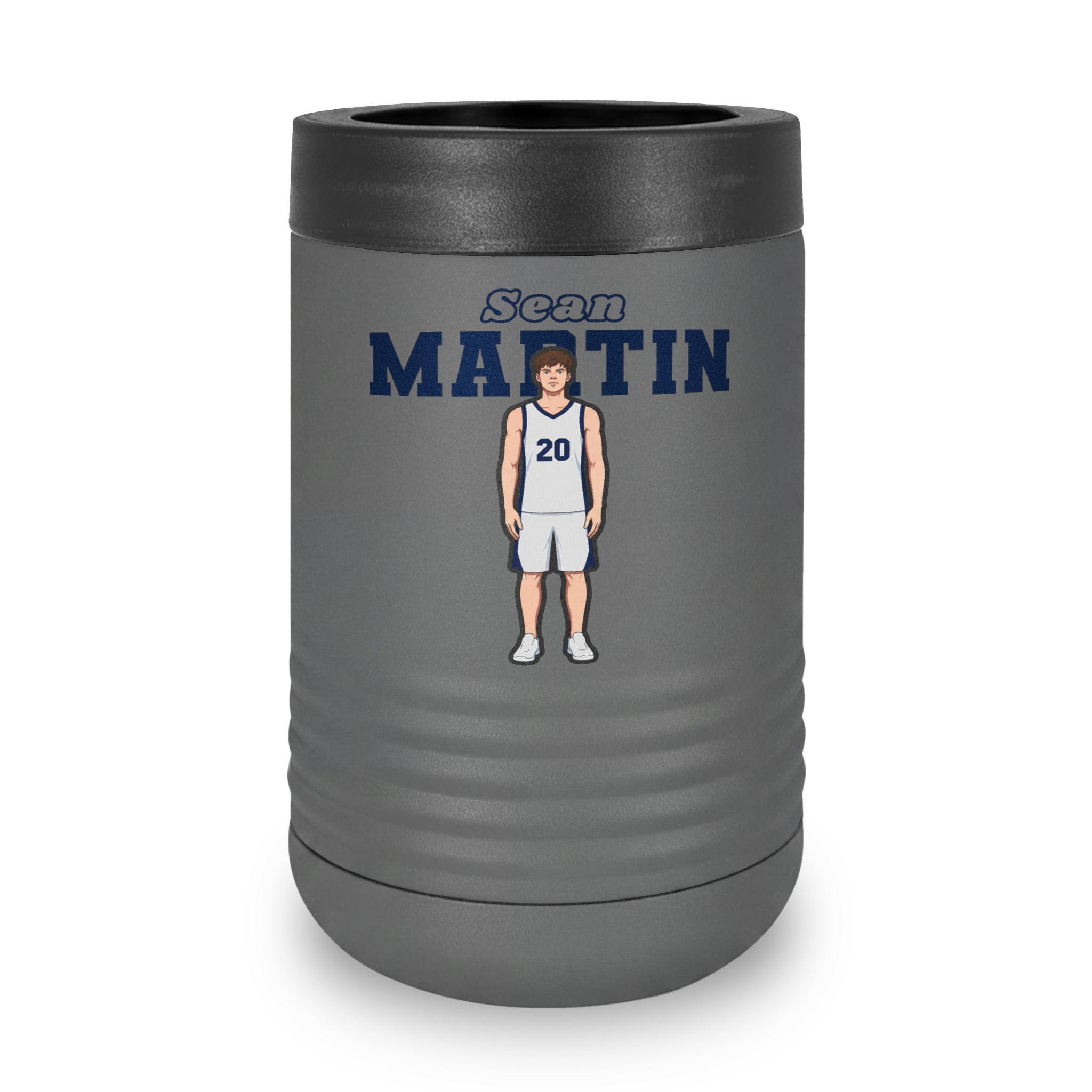 Stainless Can Cooler — character_name_arch in Grey