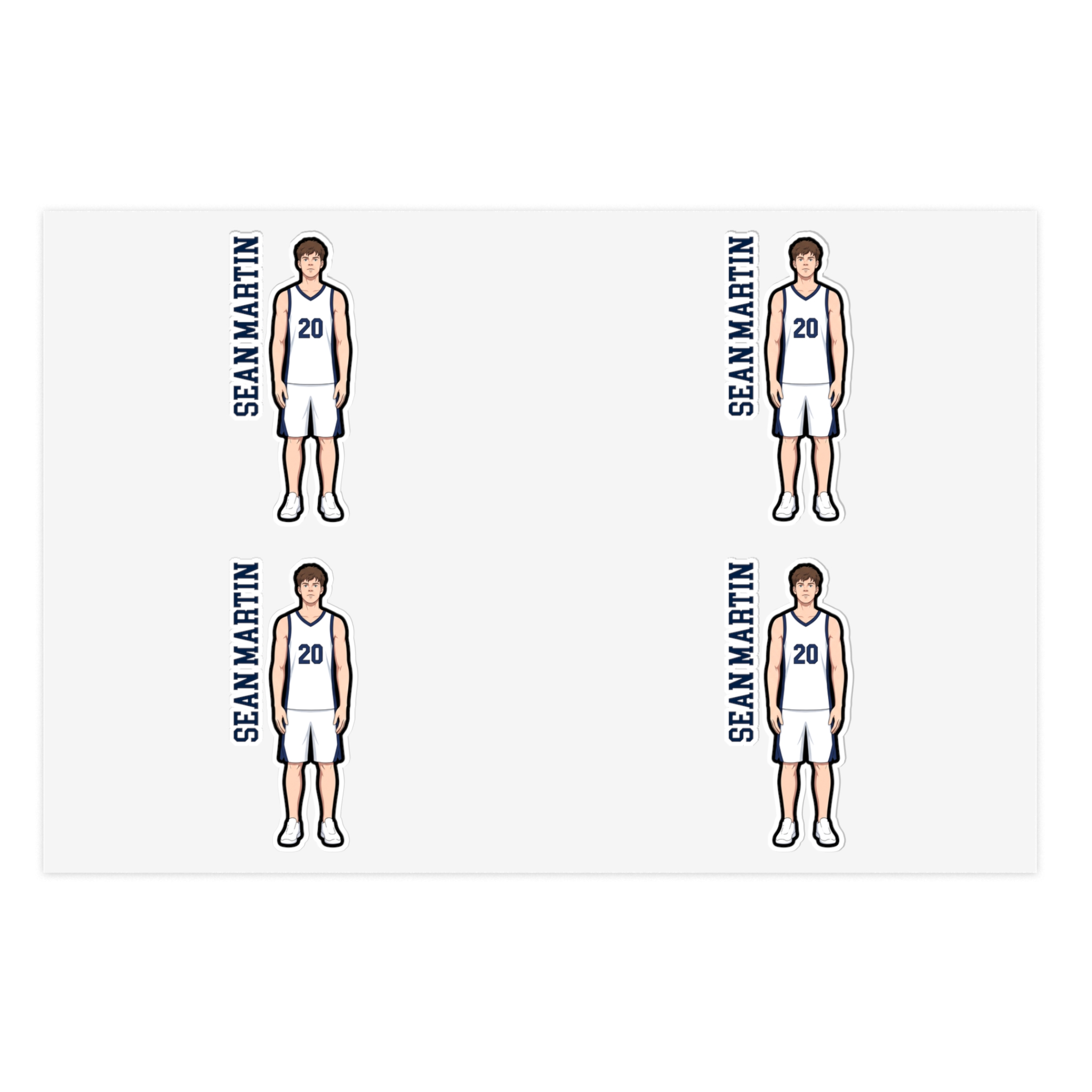 Sticker Sheet — character_name_vertical in Classic