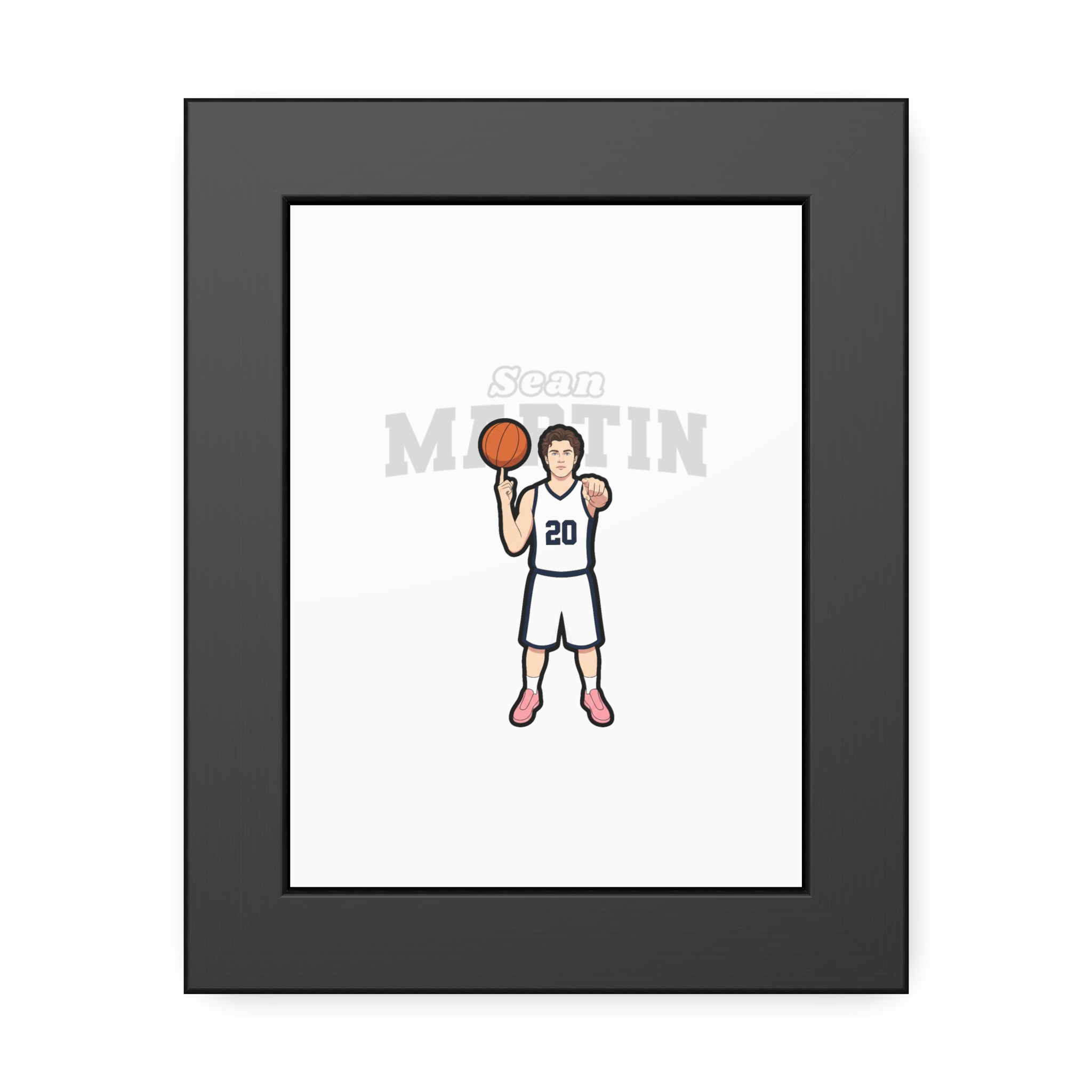 Framed Poster — character_name_arch in Black