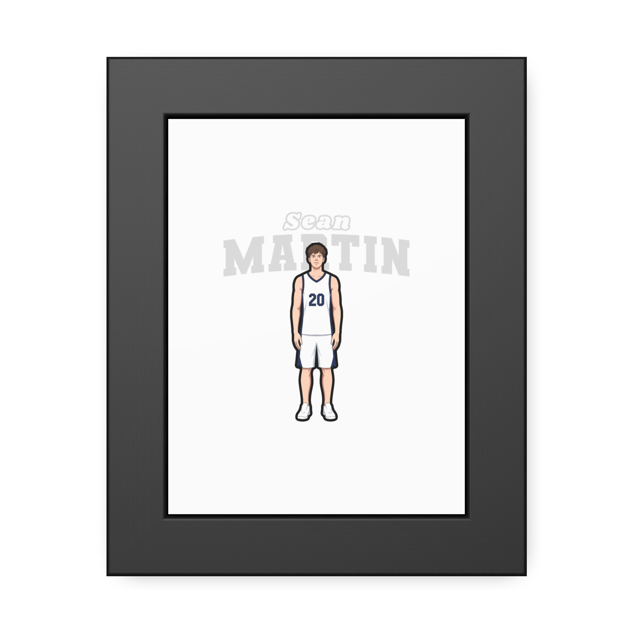 Framed Poster — character_name_arch in Black