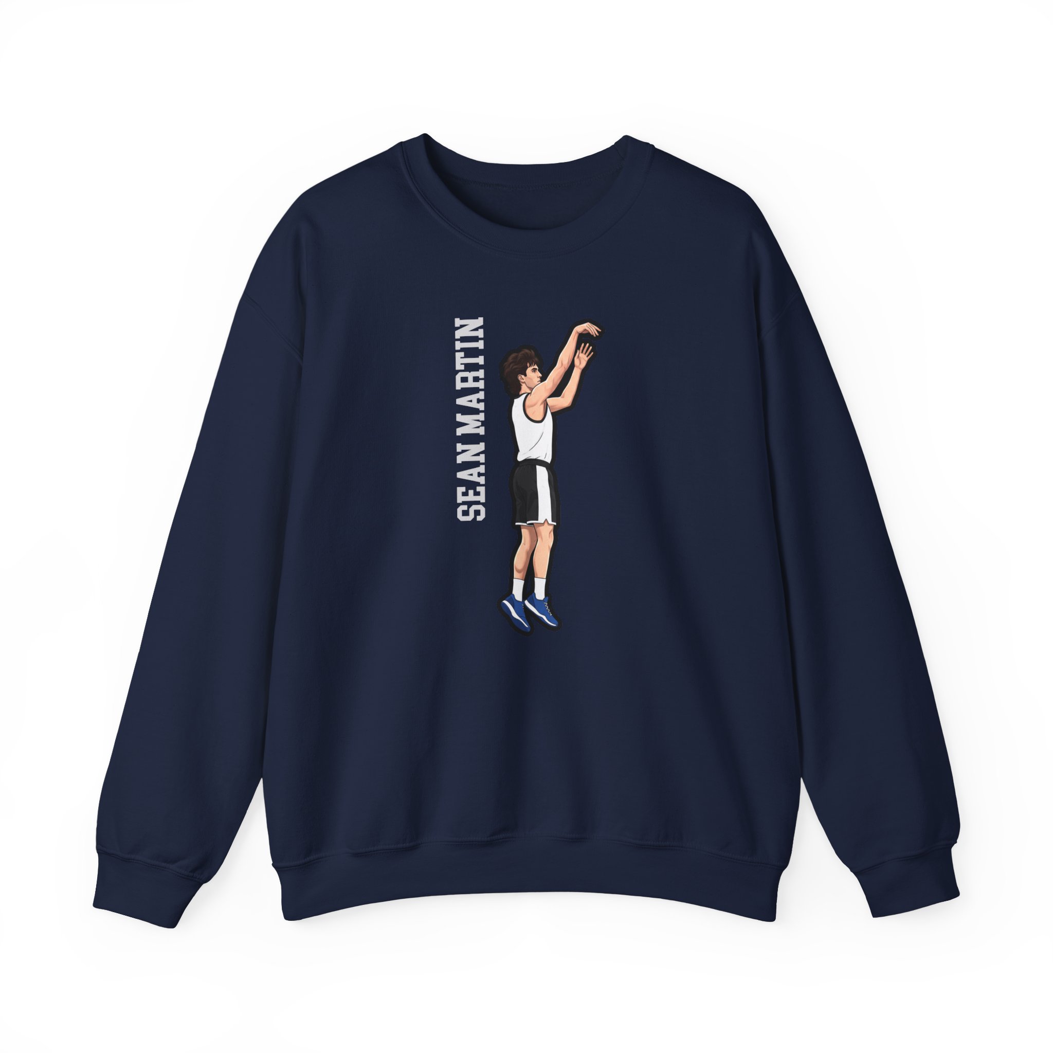 Crewneck Sweatshirt — character_name_vertical in Navy