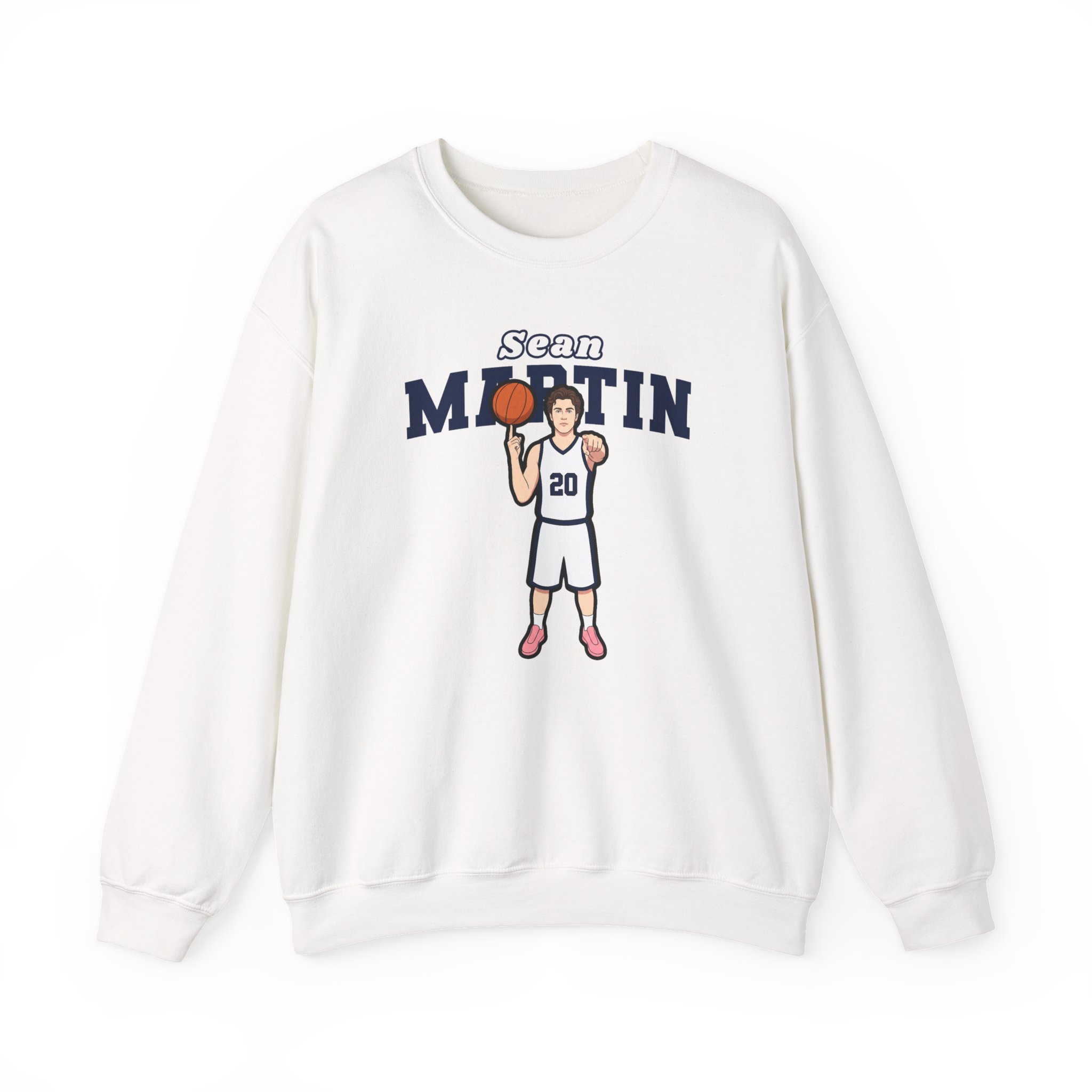Crewneck Sweatshirt — character_name_arch in White