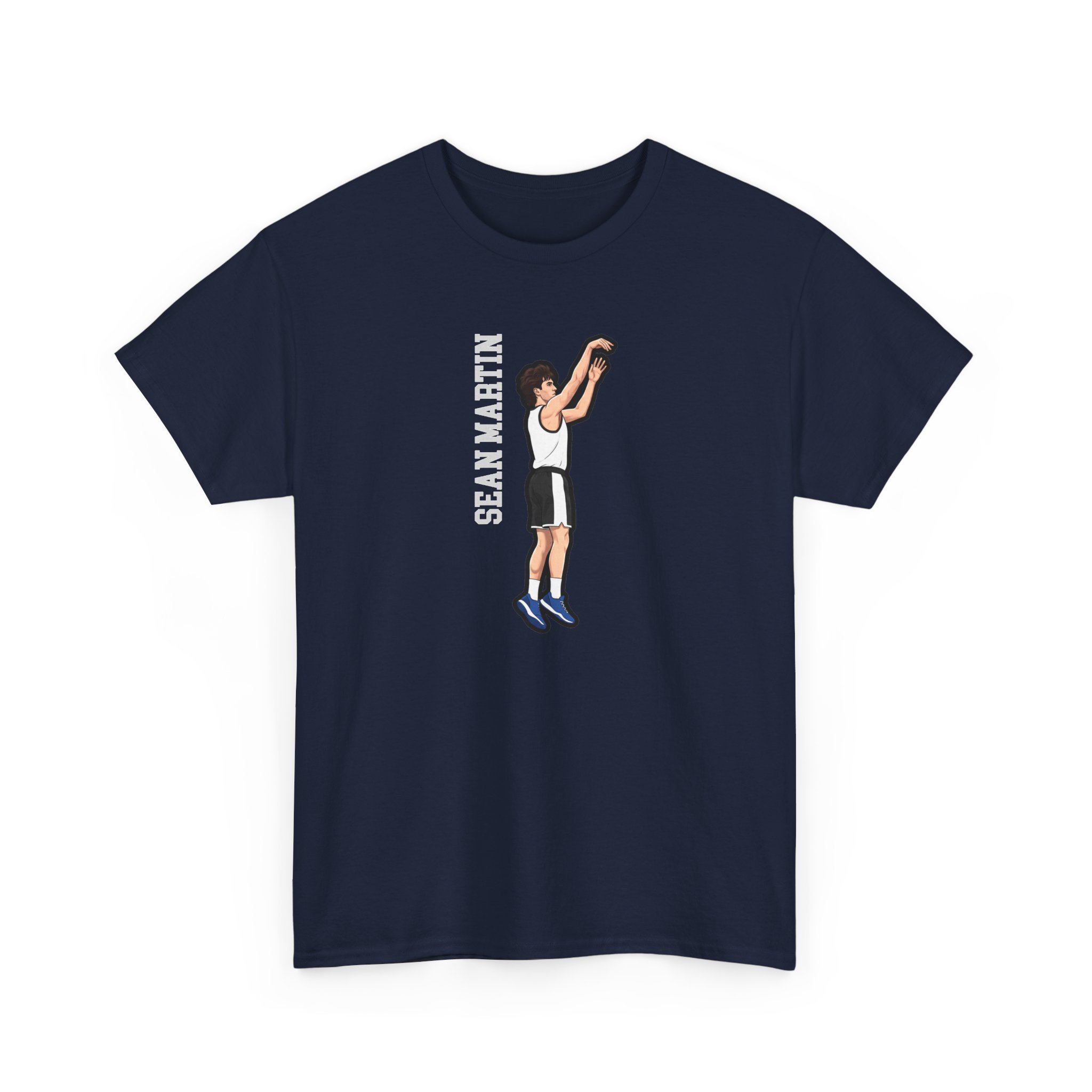Tee — character_name_vertical in Navy