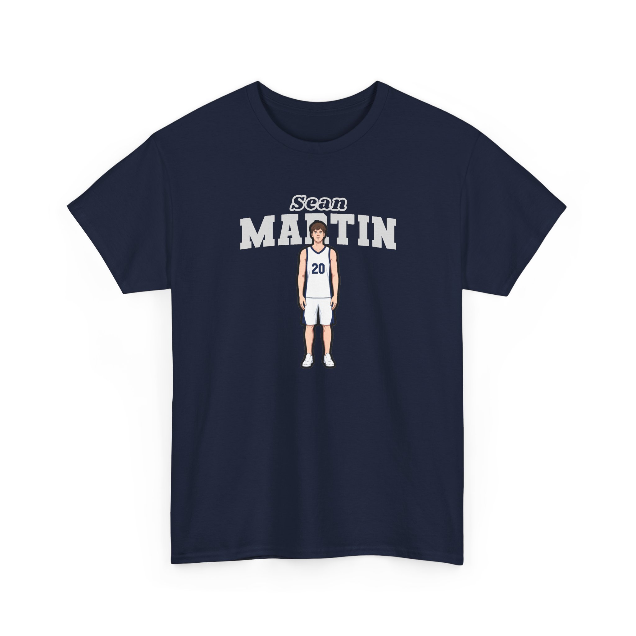 Tee — character_name_arch in Navy