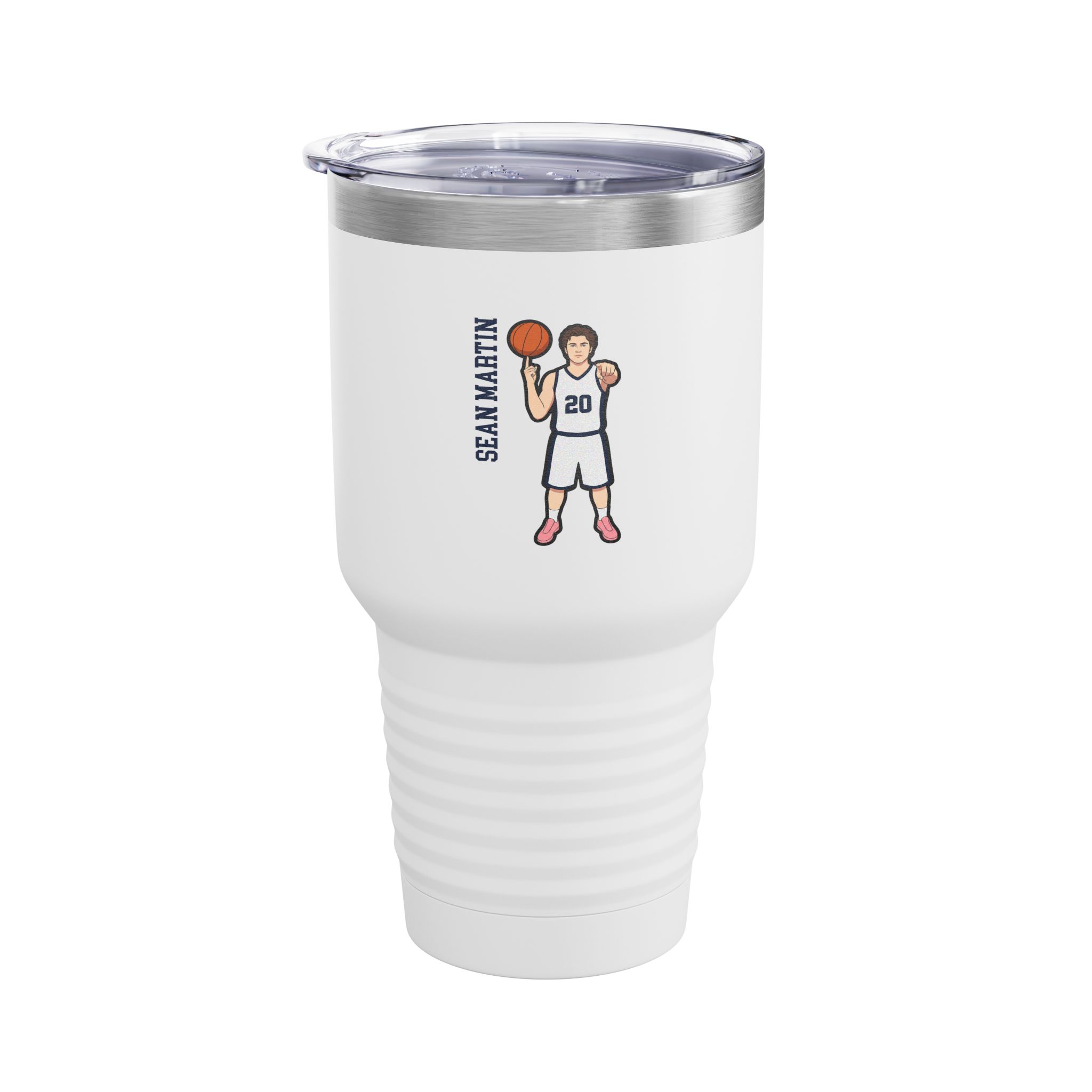 30oz Tumbler — character_name_vertical in White