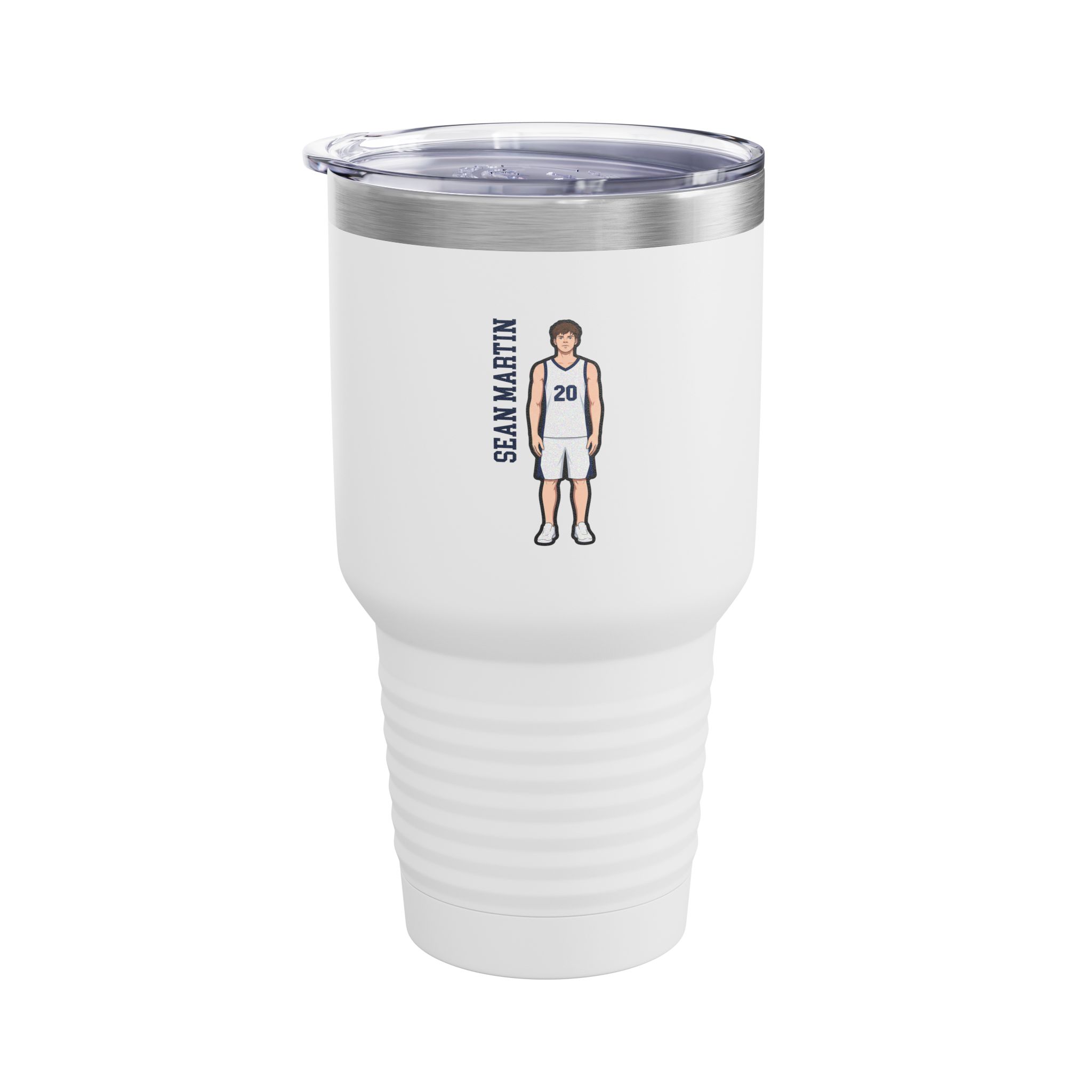 30oz Tumbler — character_name_vertical in White