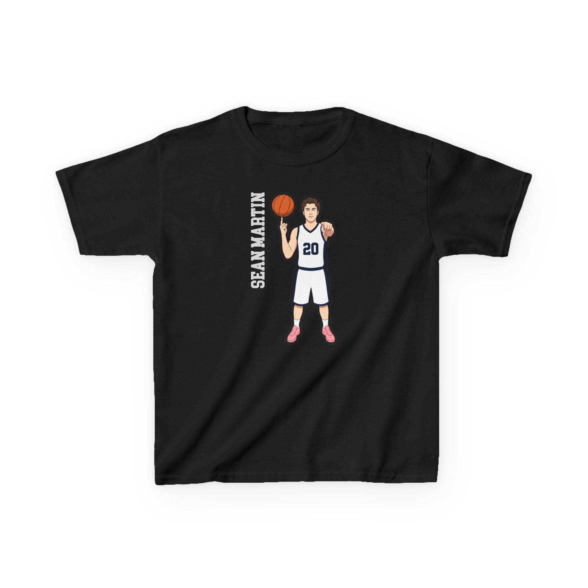 Youth Tee — character_name_vertical in Black