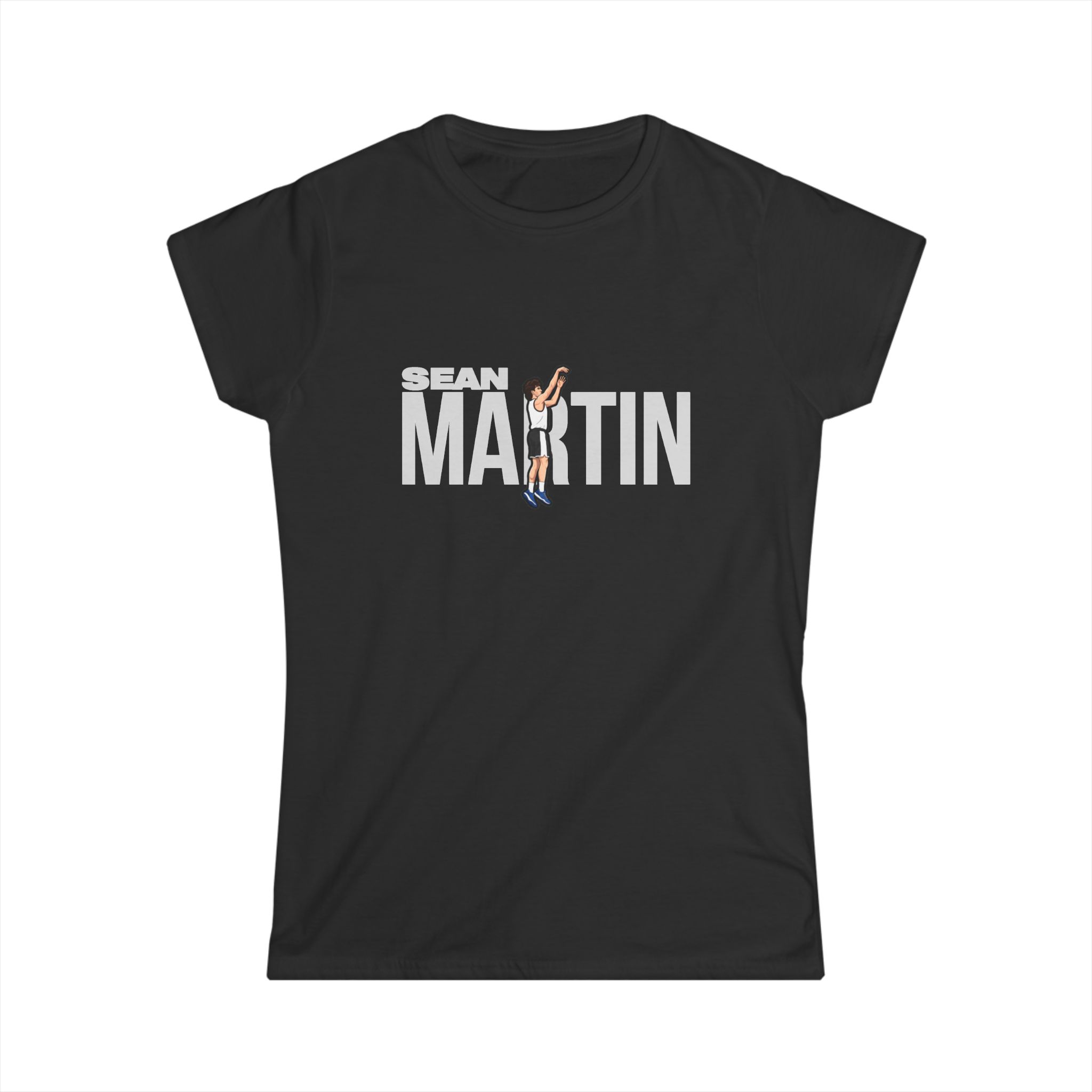 Women's Softstyle Tee — character_player_name in Black