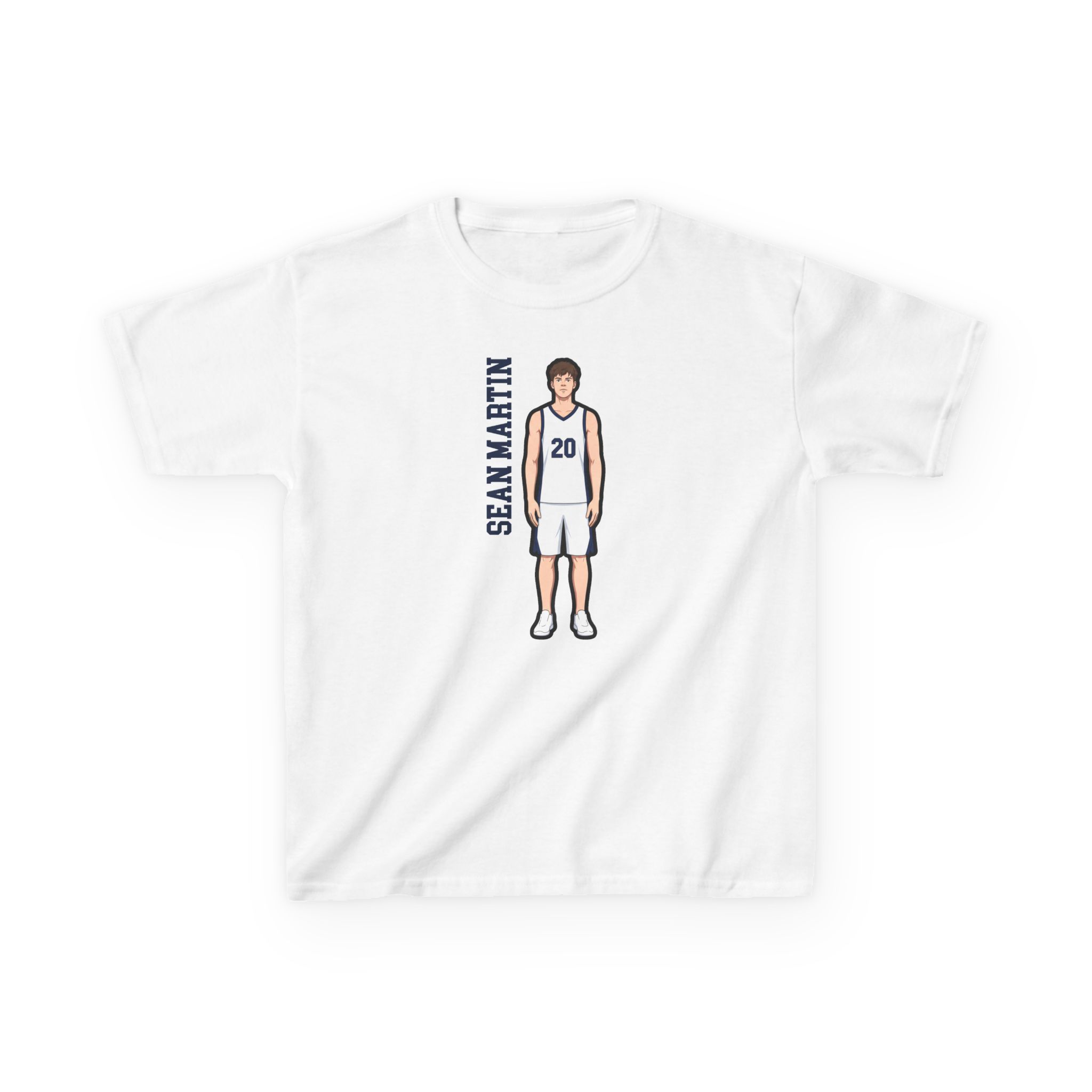 Youth Tee — character_name_vertical in White