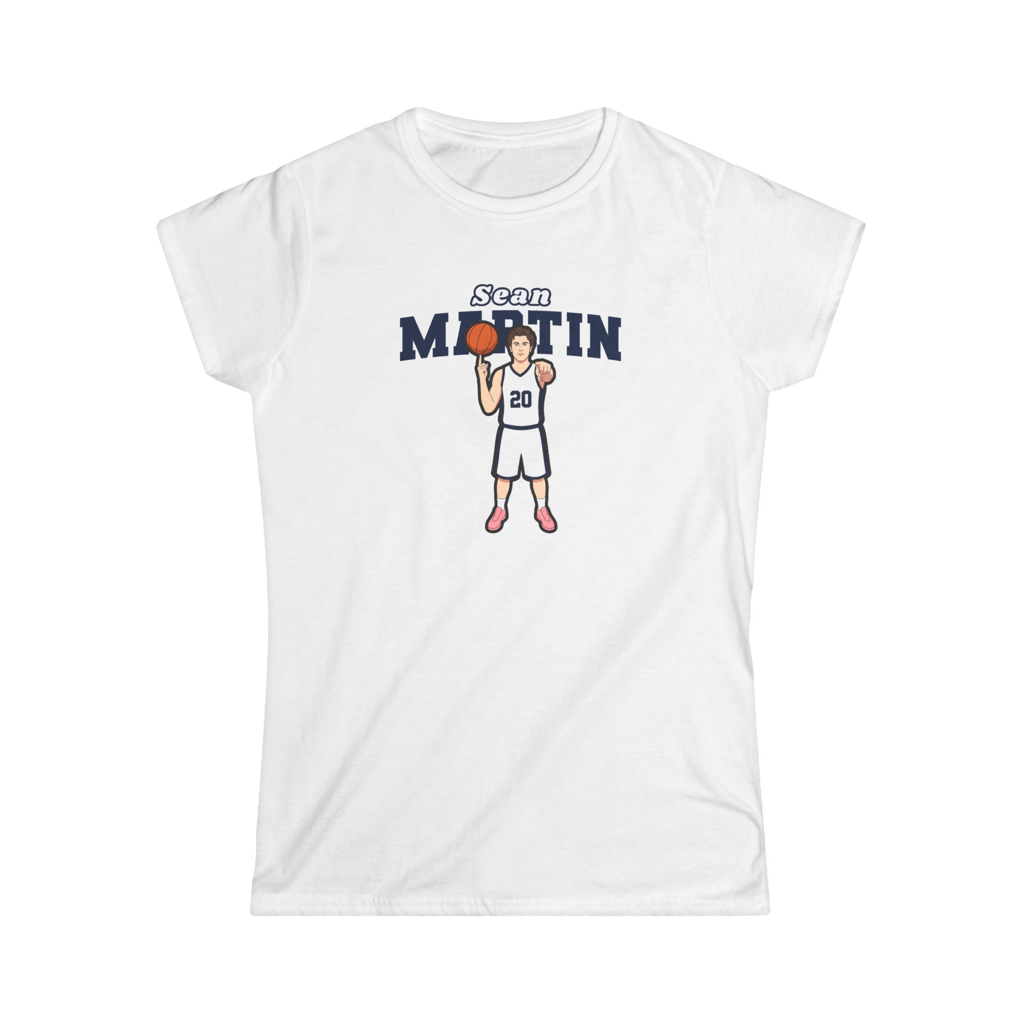Women's Softstyle Tee — character_name_arch in White