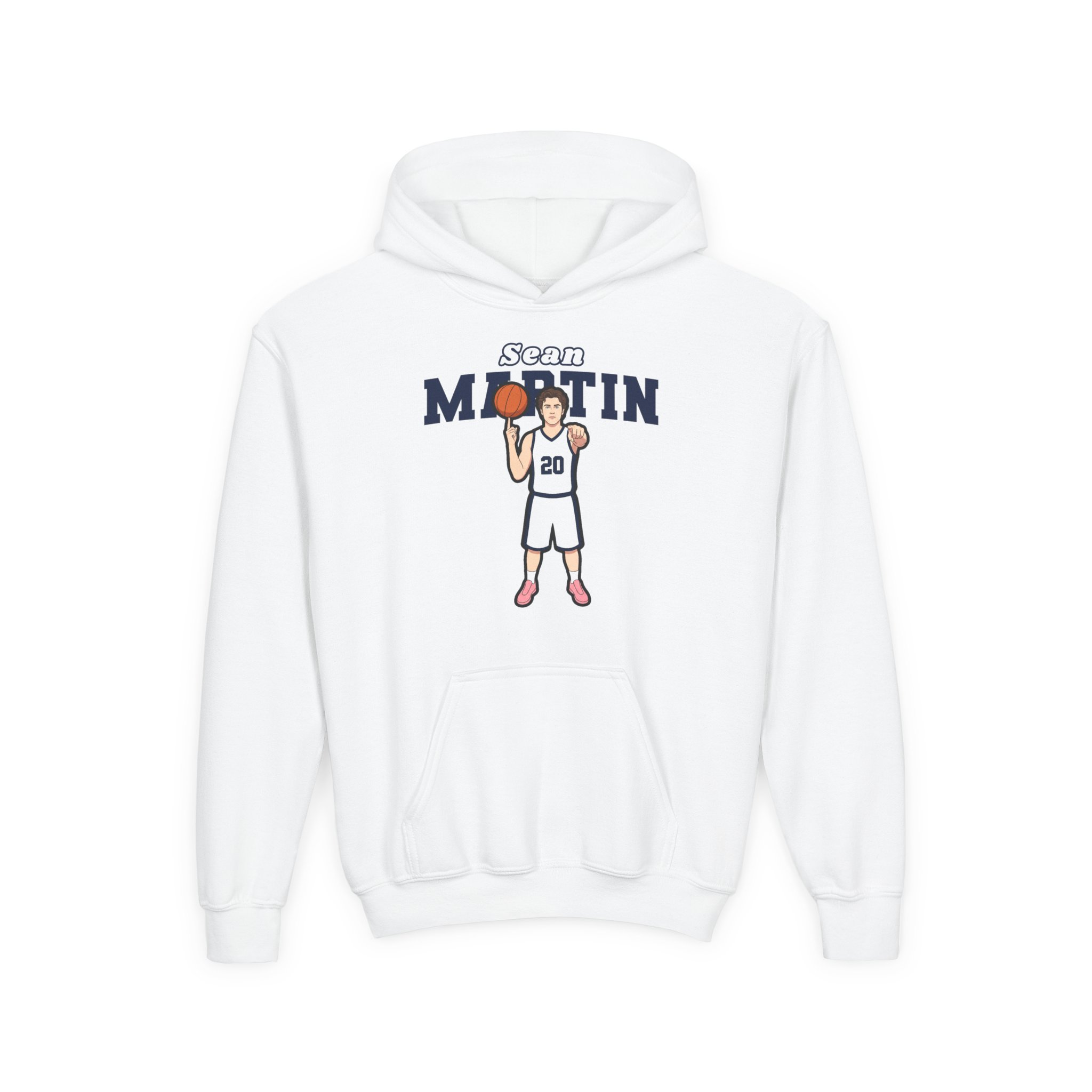 Youth Hoodie — character_name_arch in White