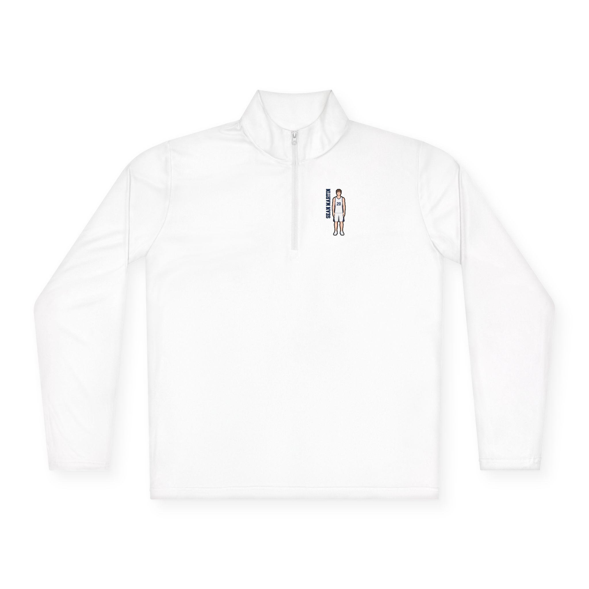 Q-Zip Pullover — character_name_vertical in White