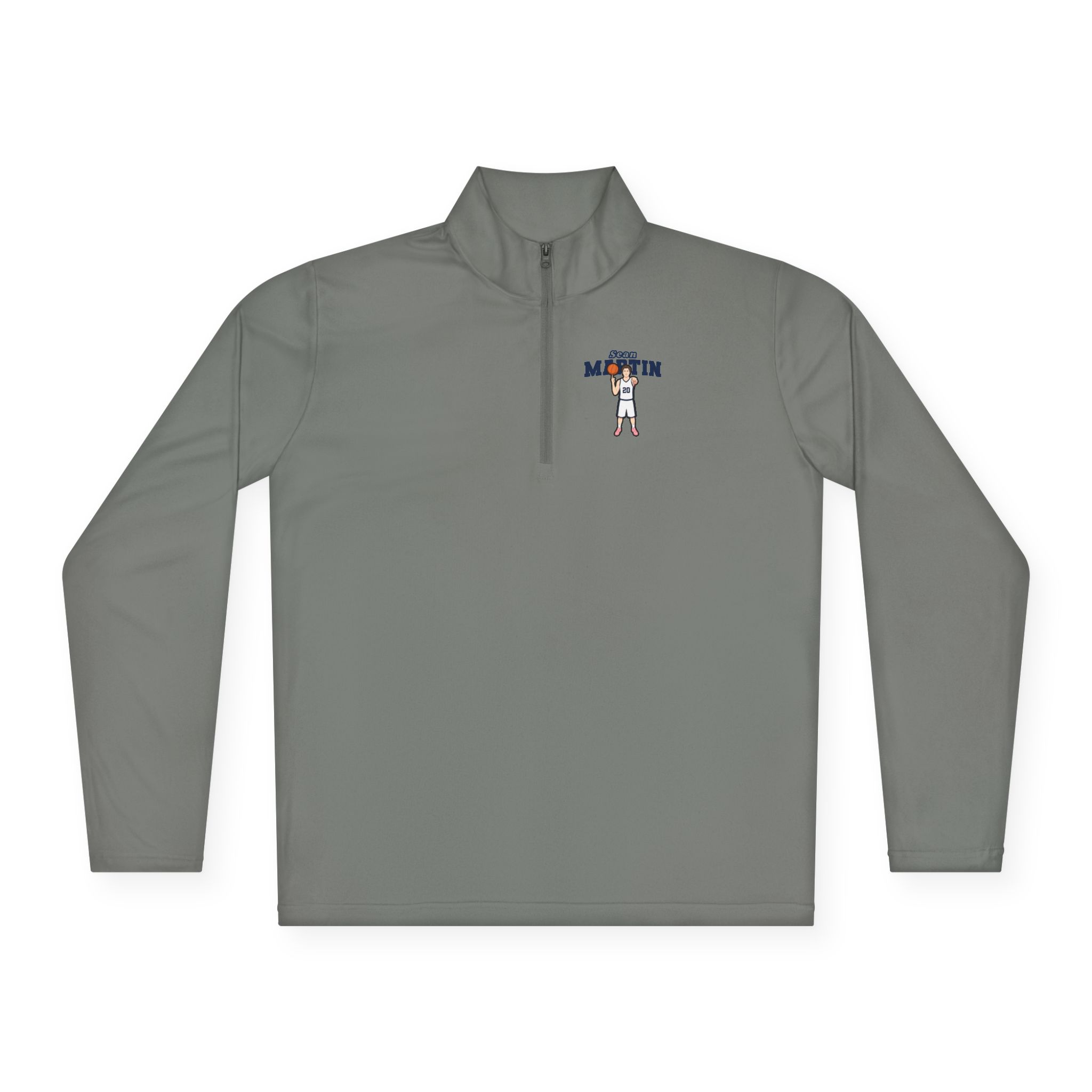 Q-Zip Pullover — character_name_arch in Grey