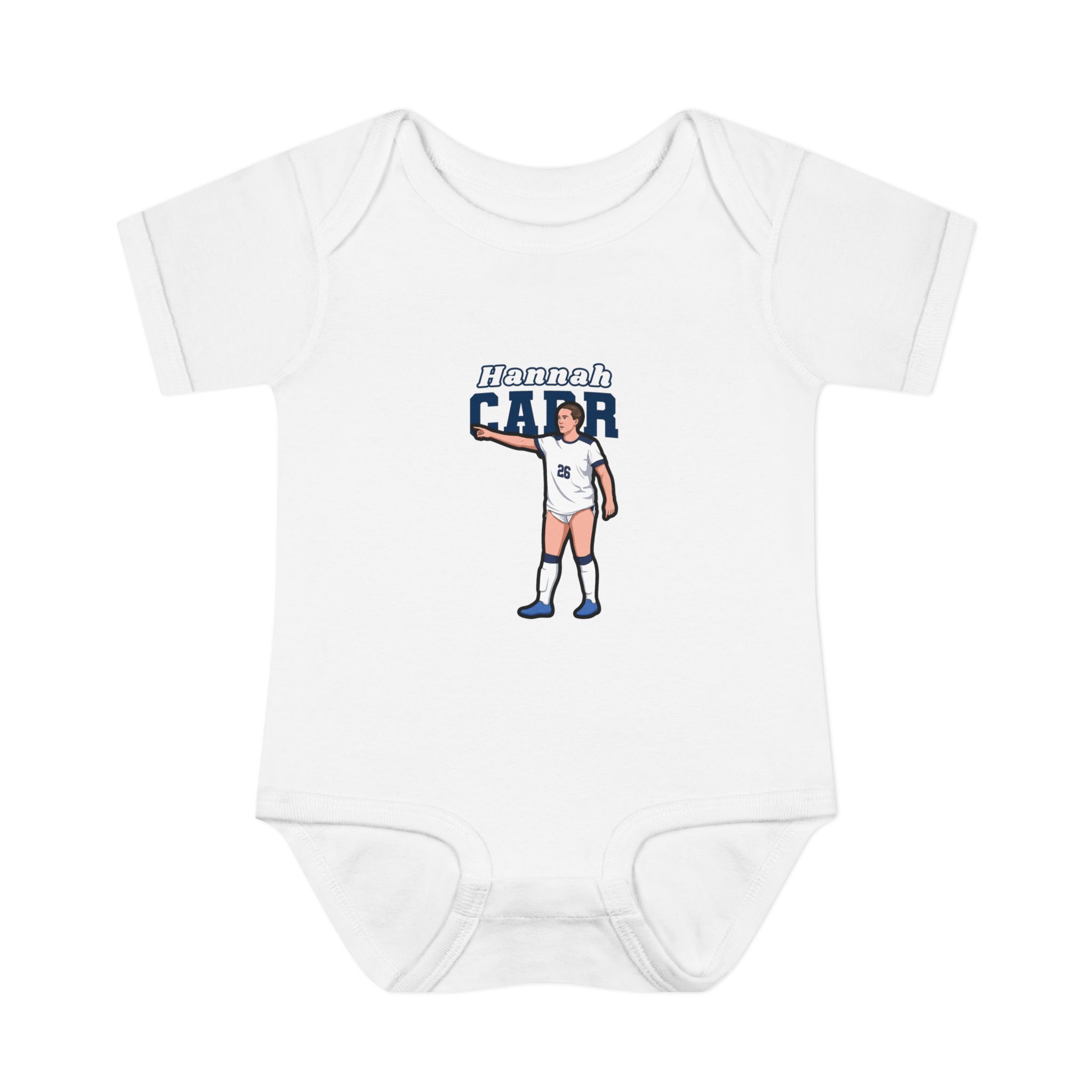 Baby Onesie — character_name_arch in White