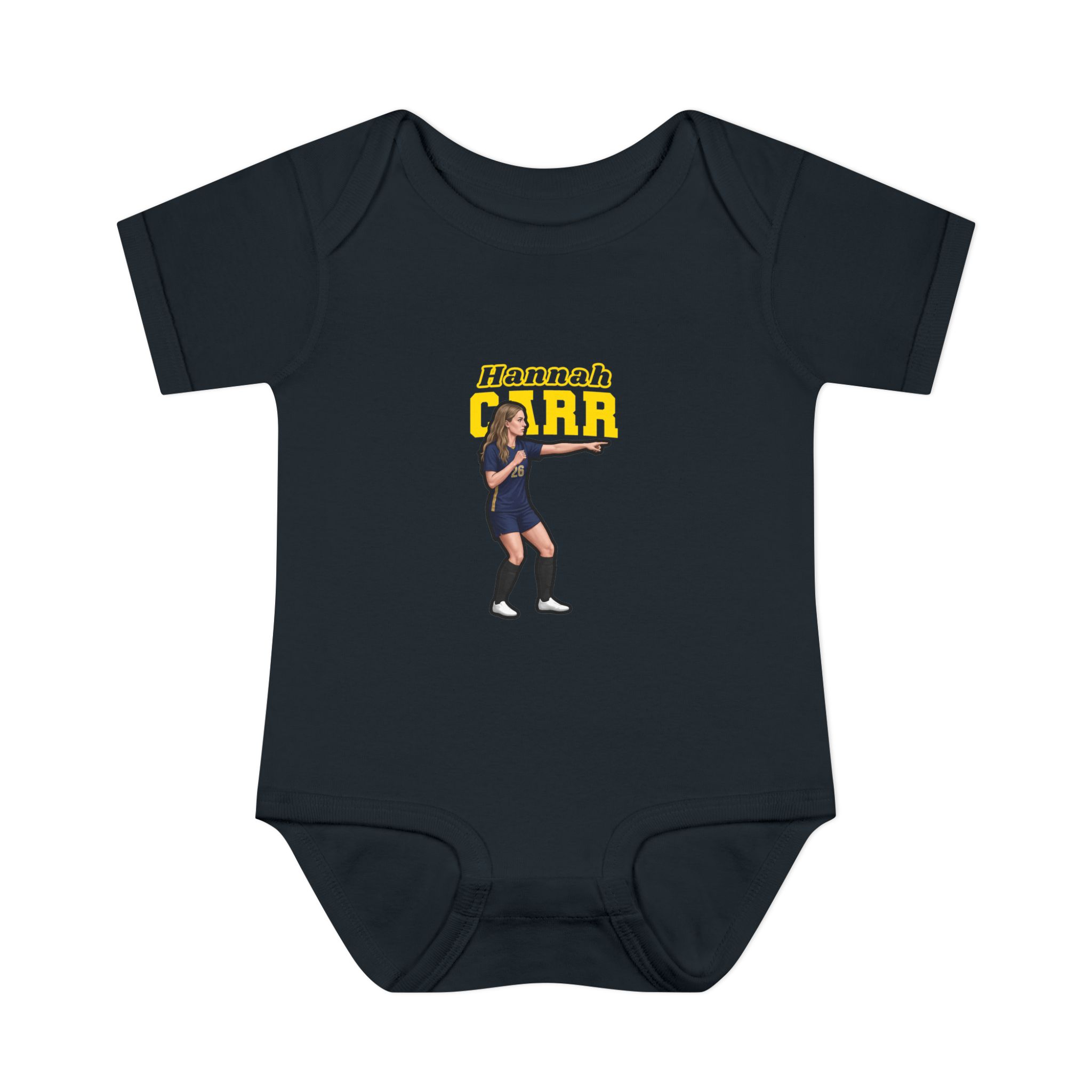 Baby Onesie — character_name_arch in Black